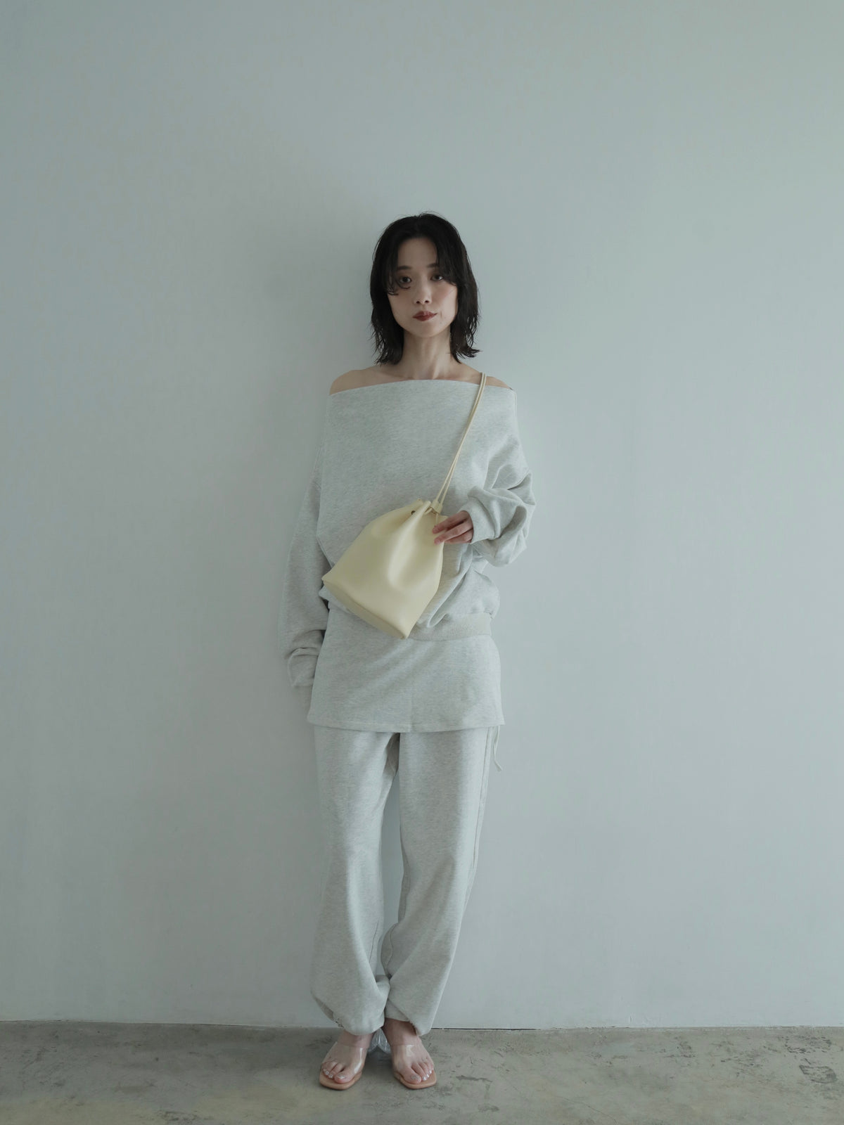 layered sweat pants