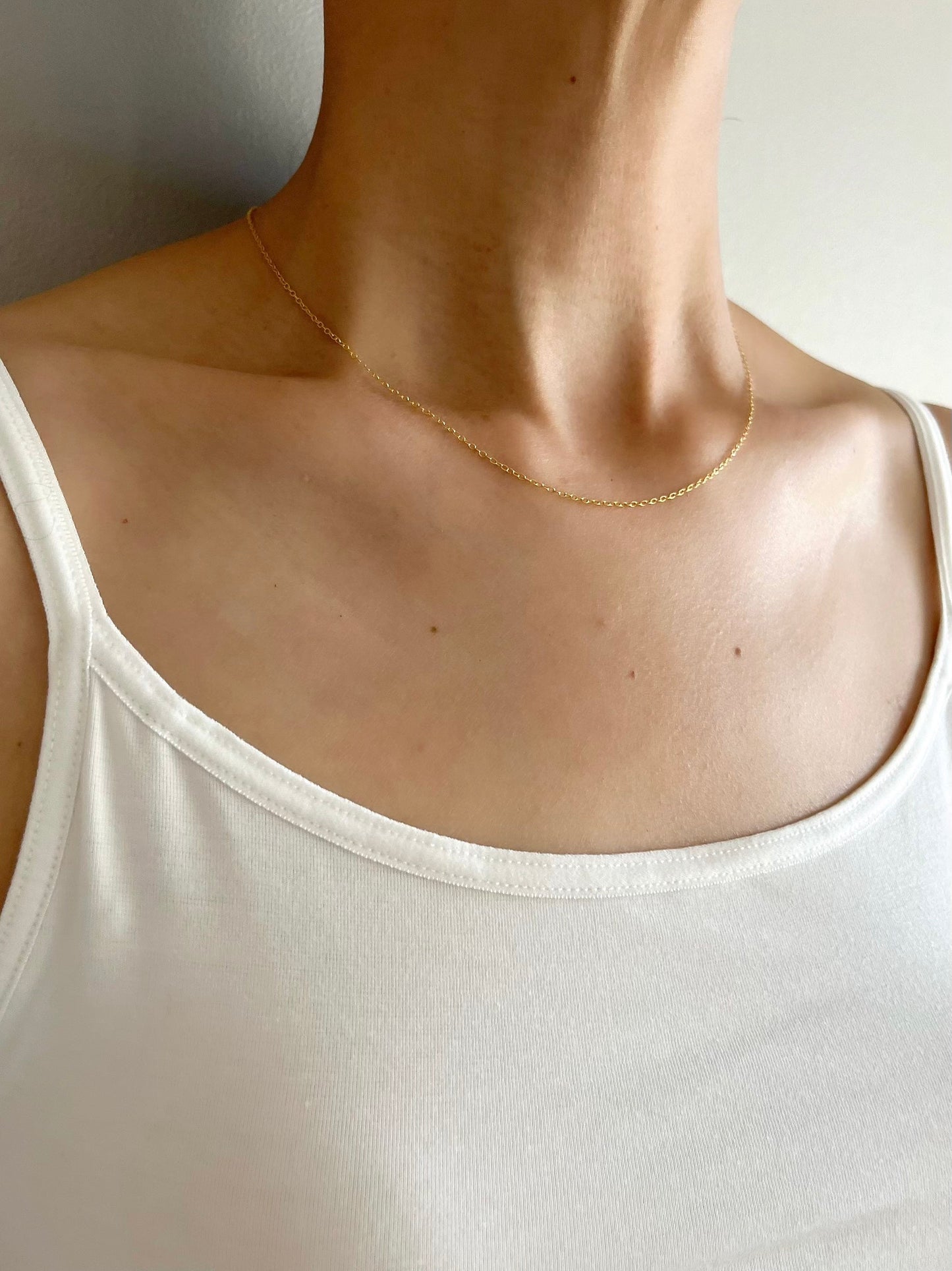 14kgf skin chain necklace