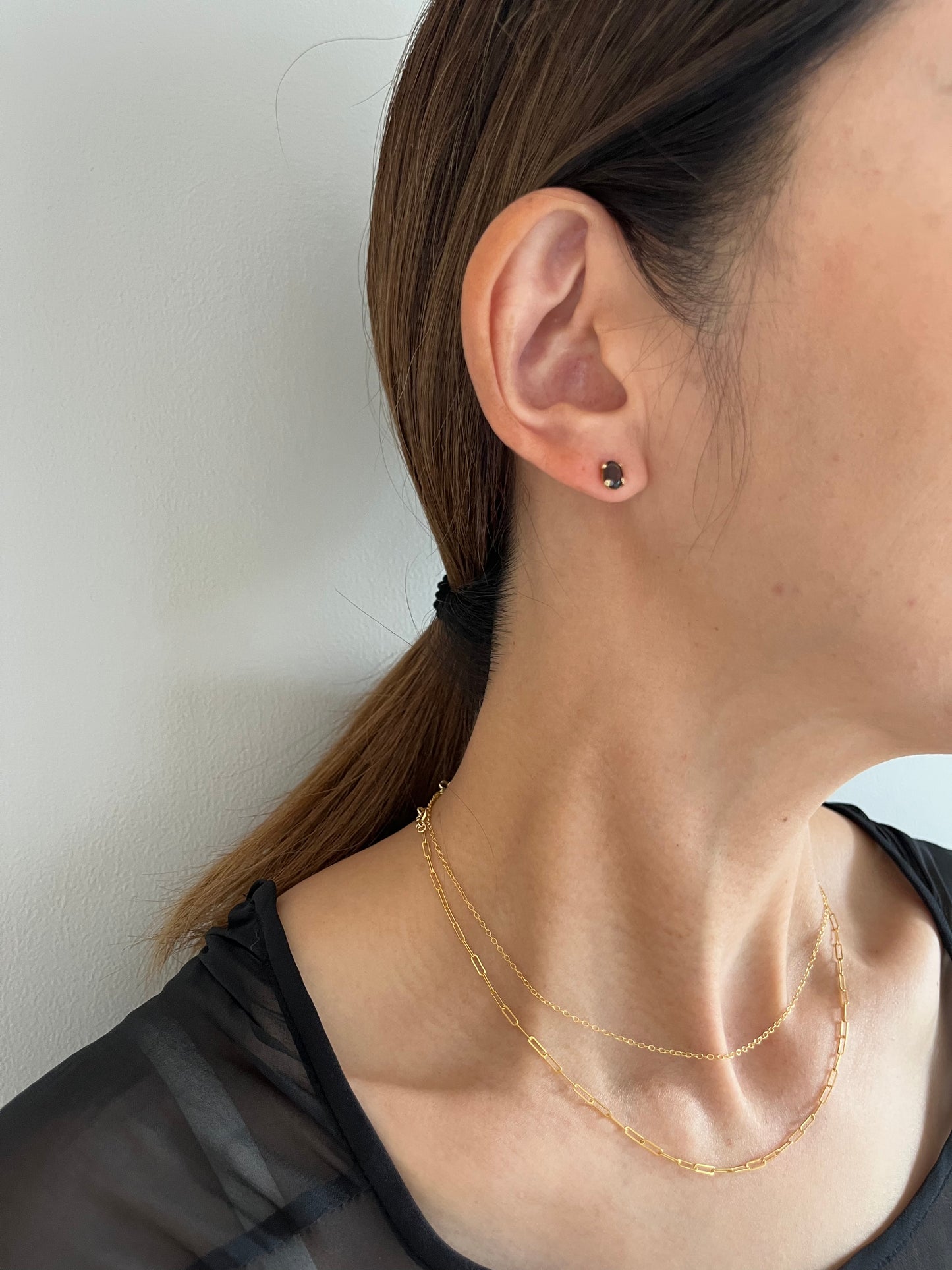 oval stud pierce