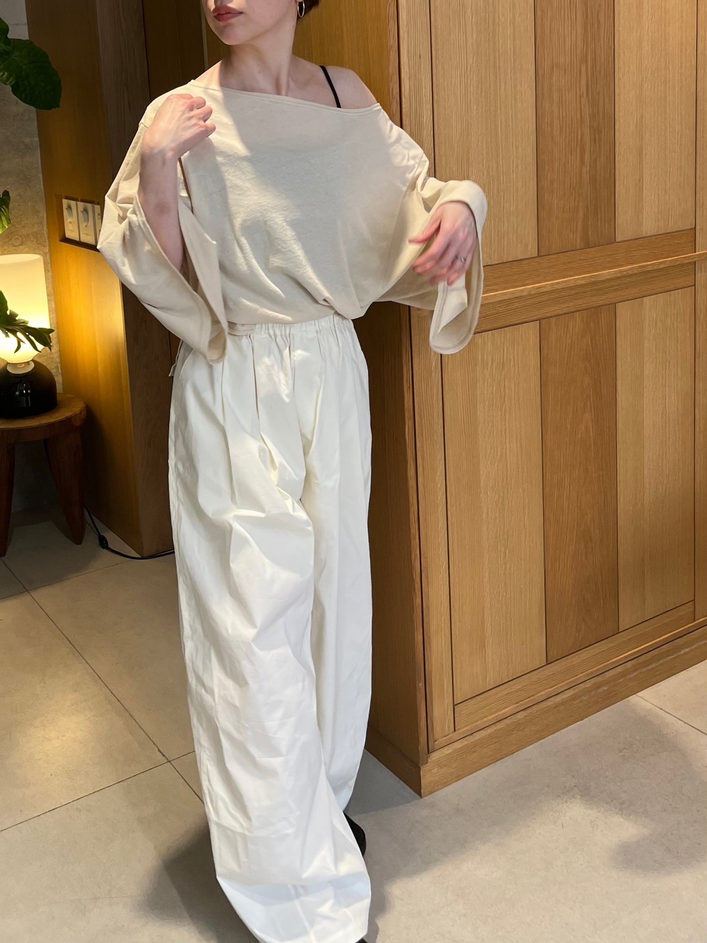 gather wide pants