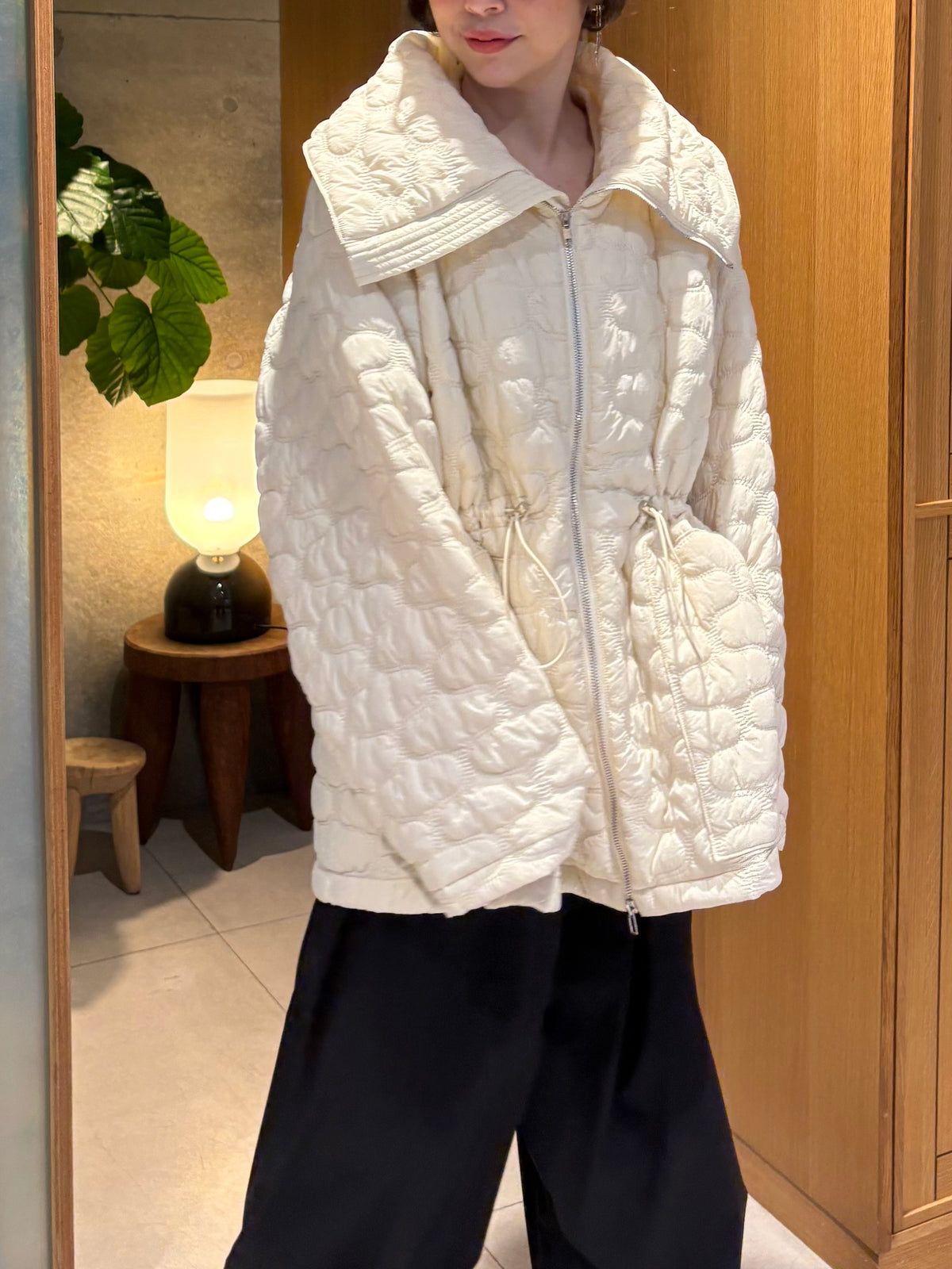 《再販》big collar quilting jacket