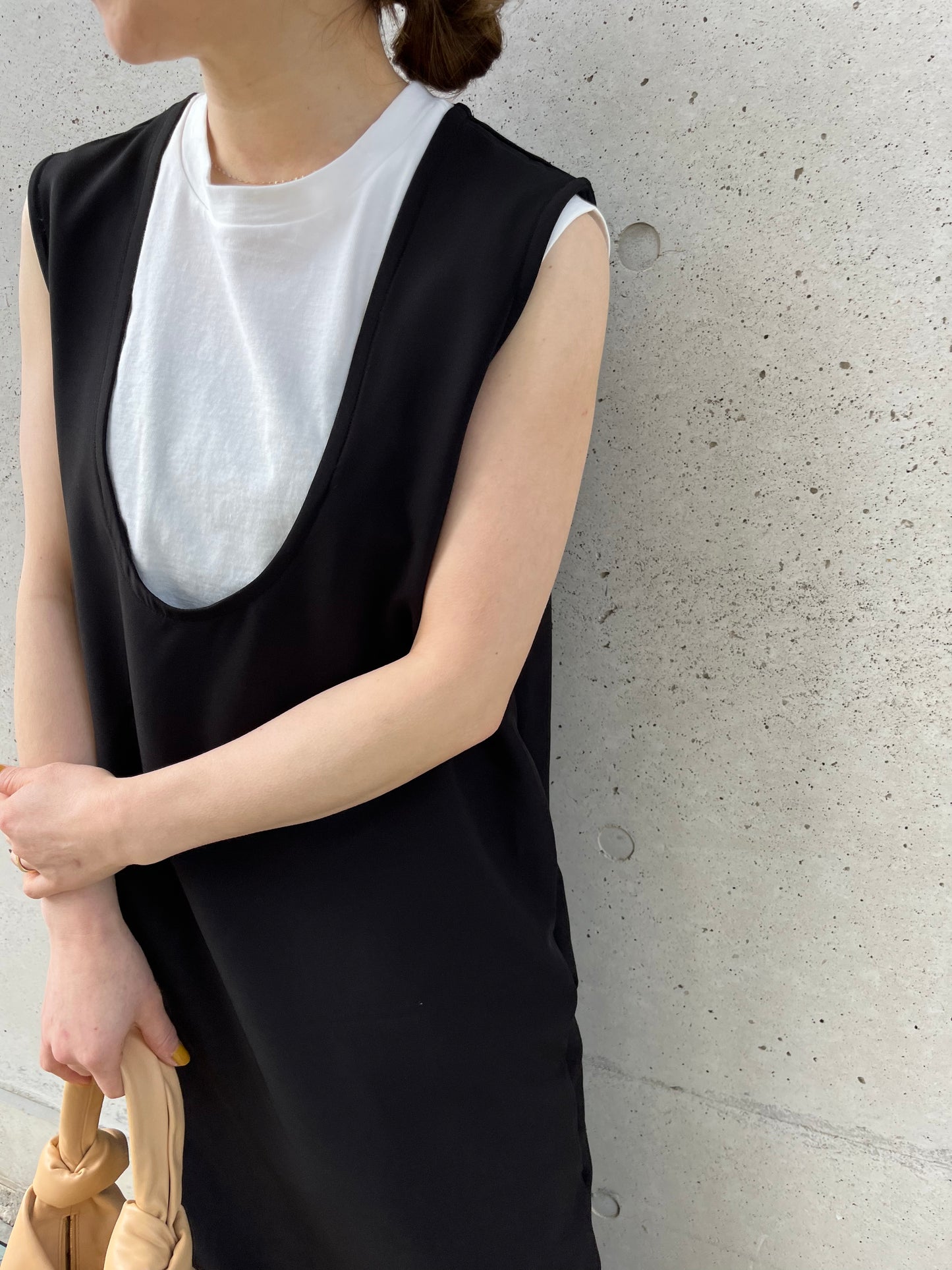 round neck long one-piece