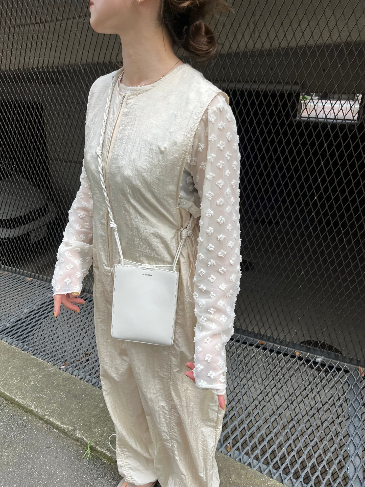 see-through jaguard blouse