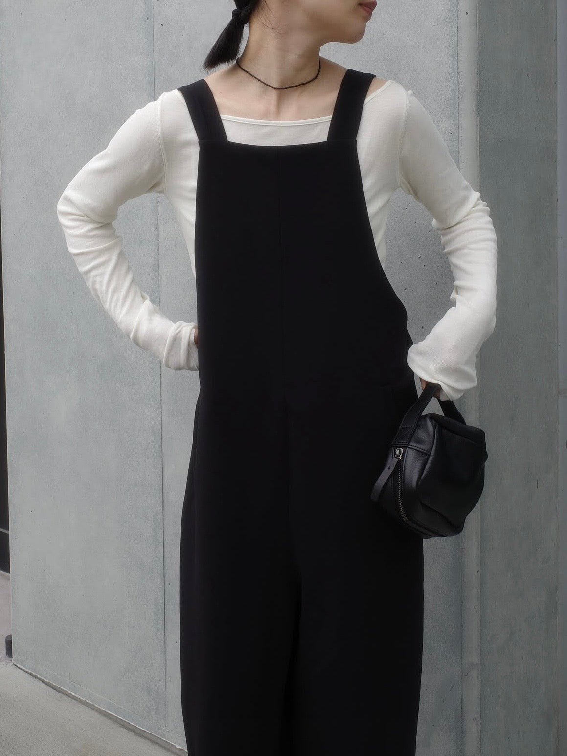 square neck salopette