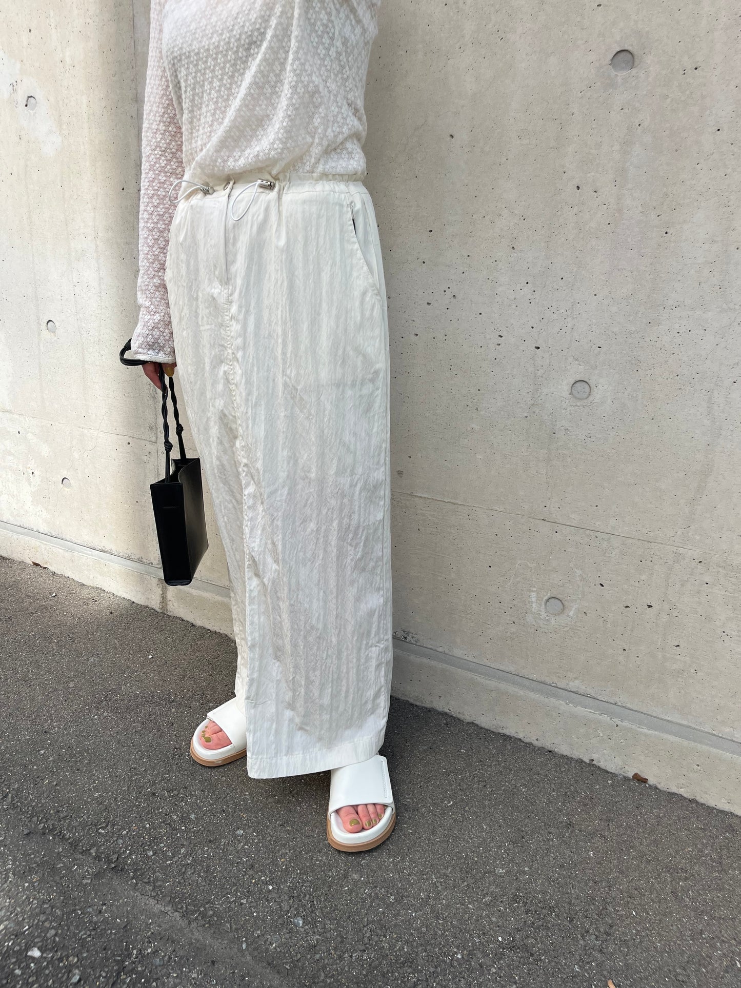 draw string nylon skirt