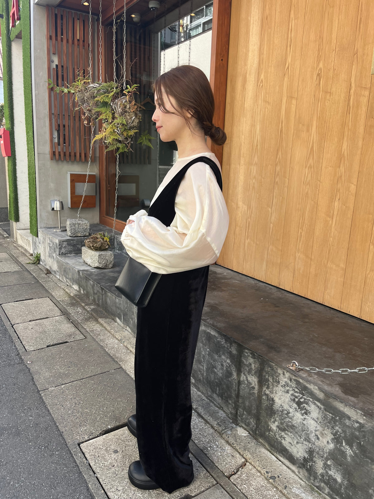 sheer balloon blouse