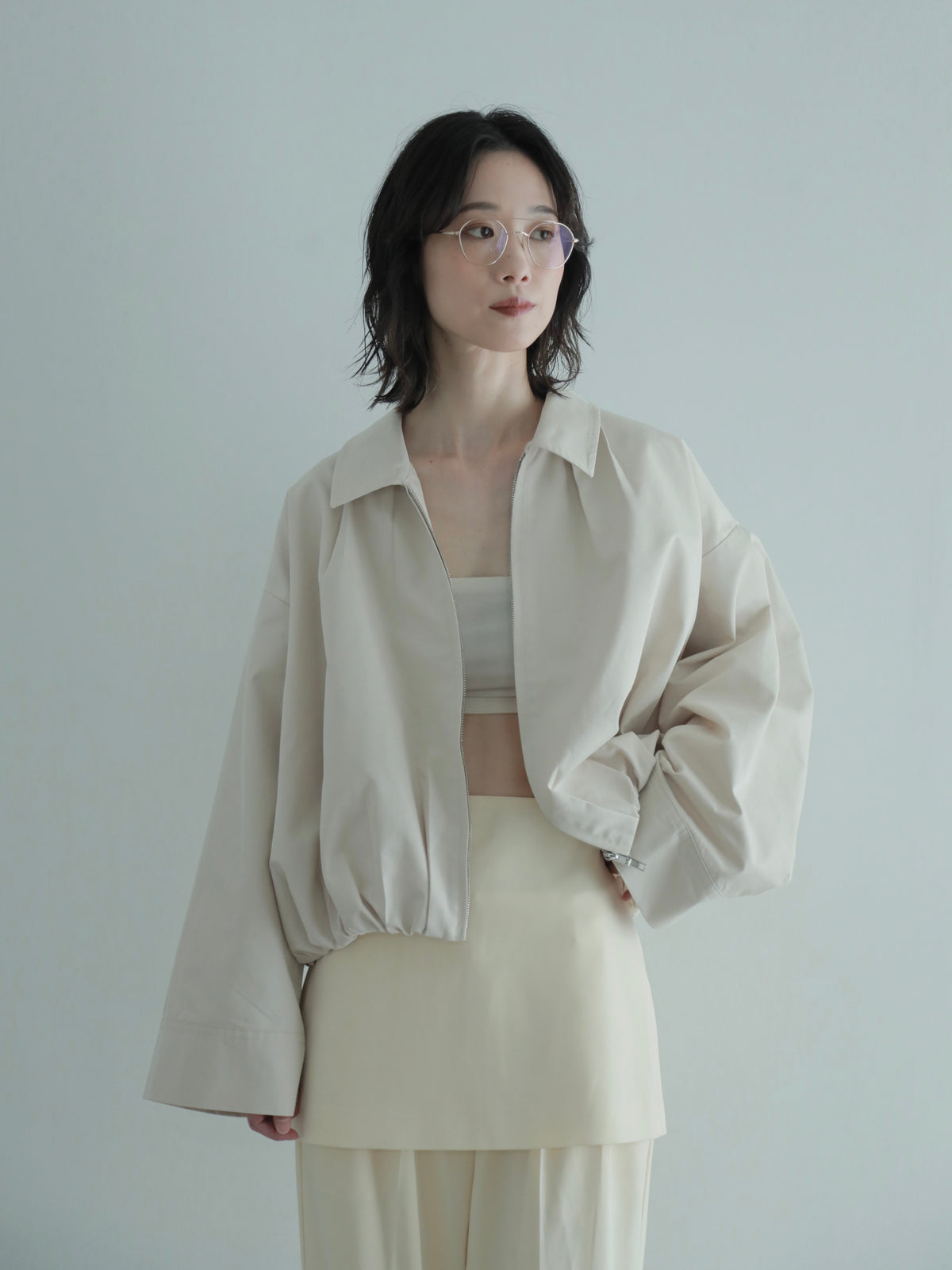 zipup balloon blouson