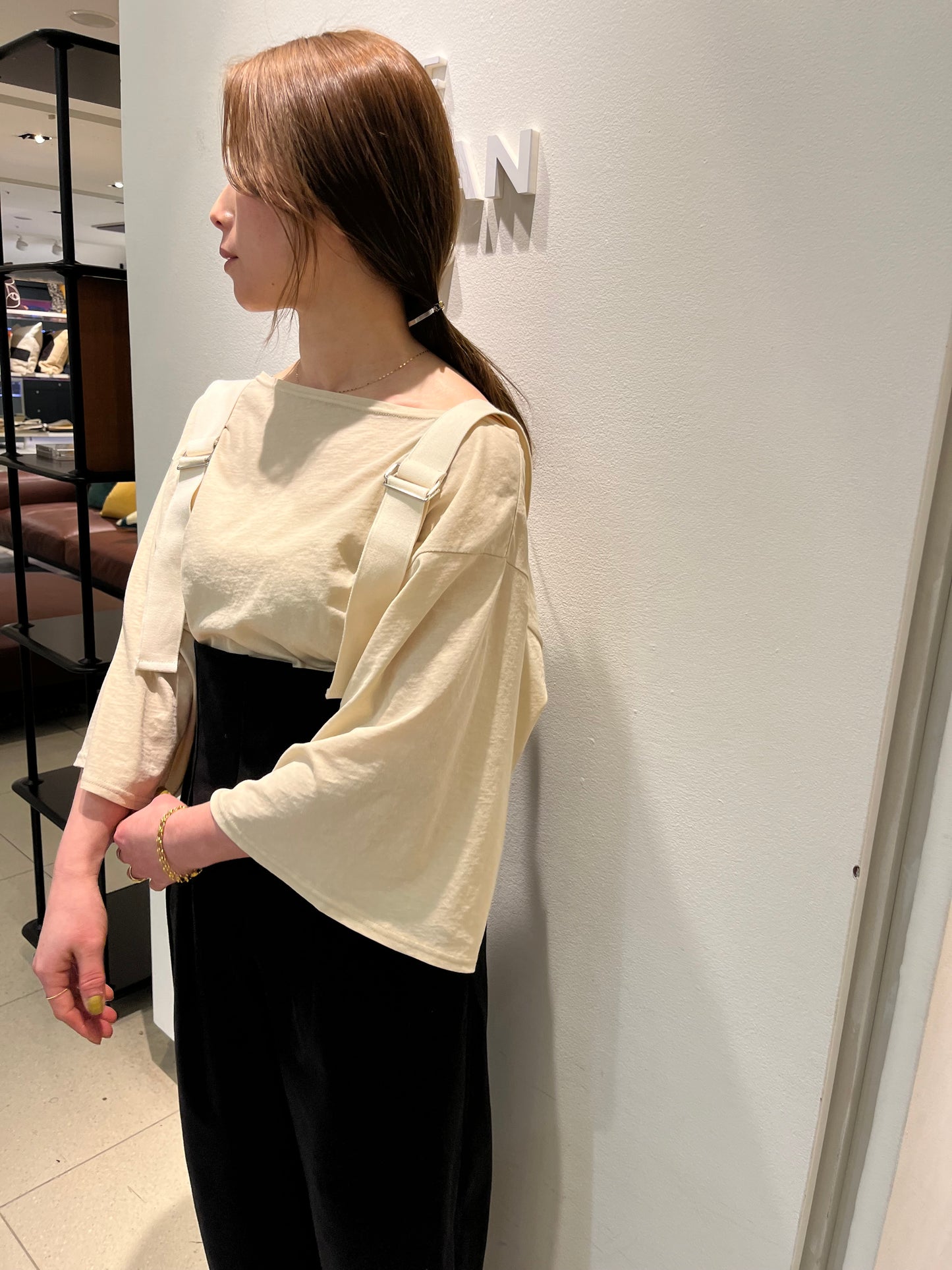 suspender wide pants