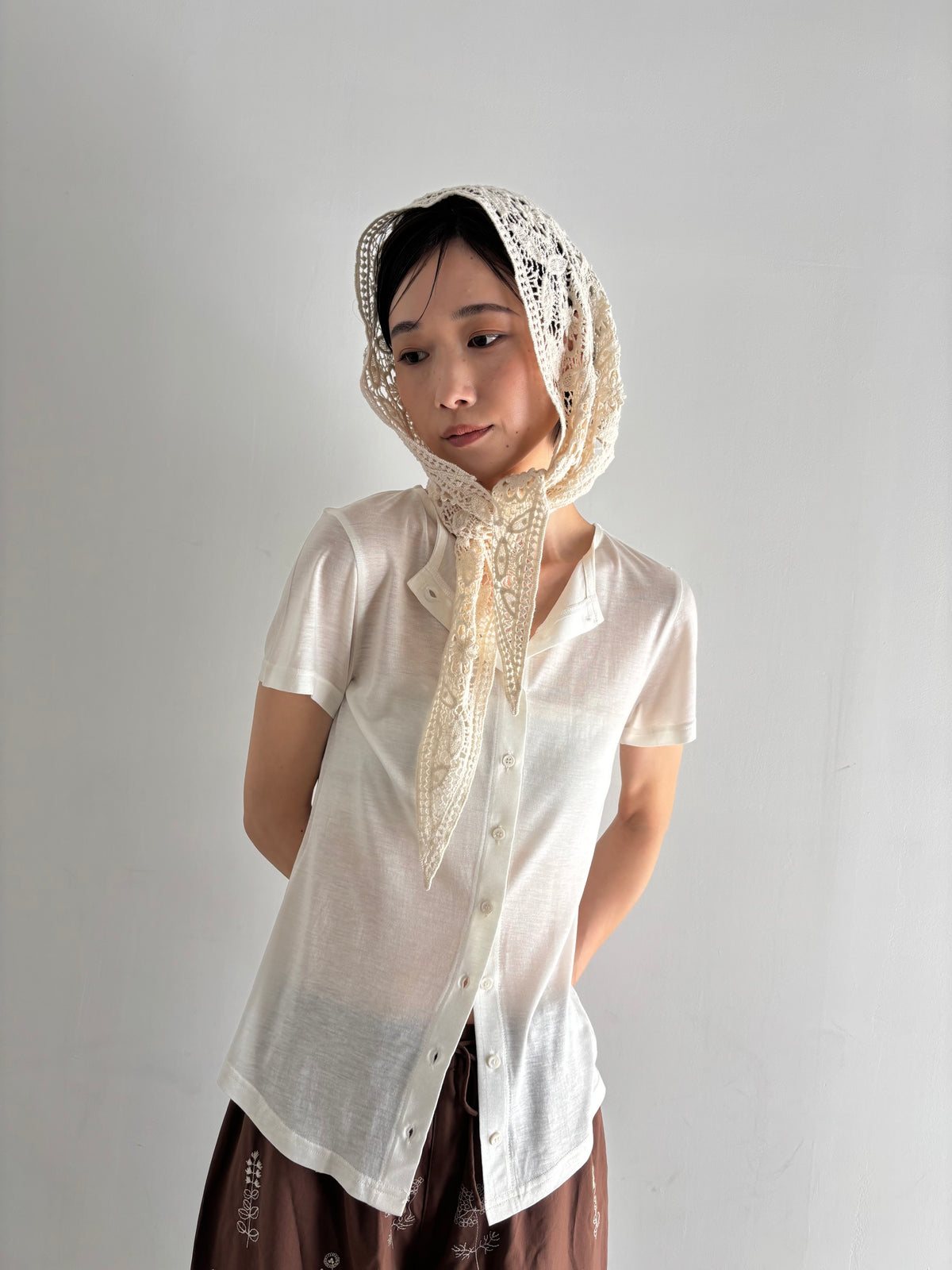 sheer short sleeve cardigan