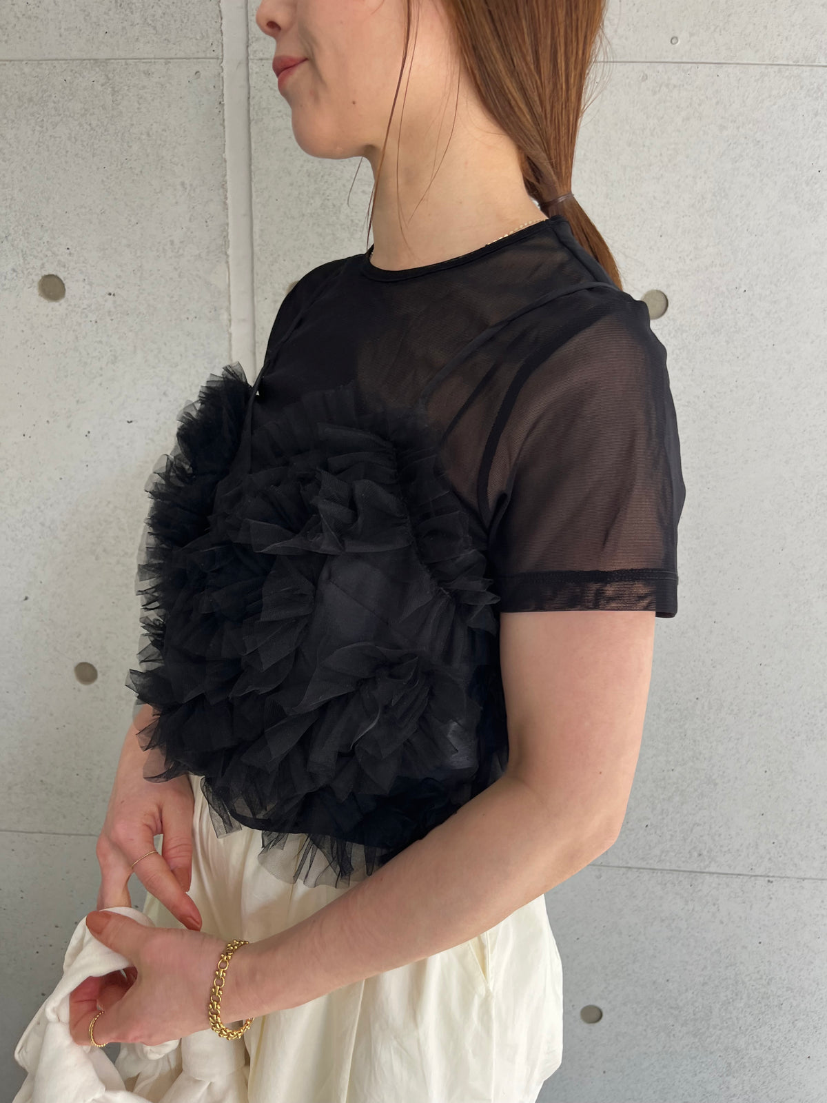 short sleeve sheer T