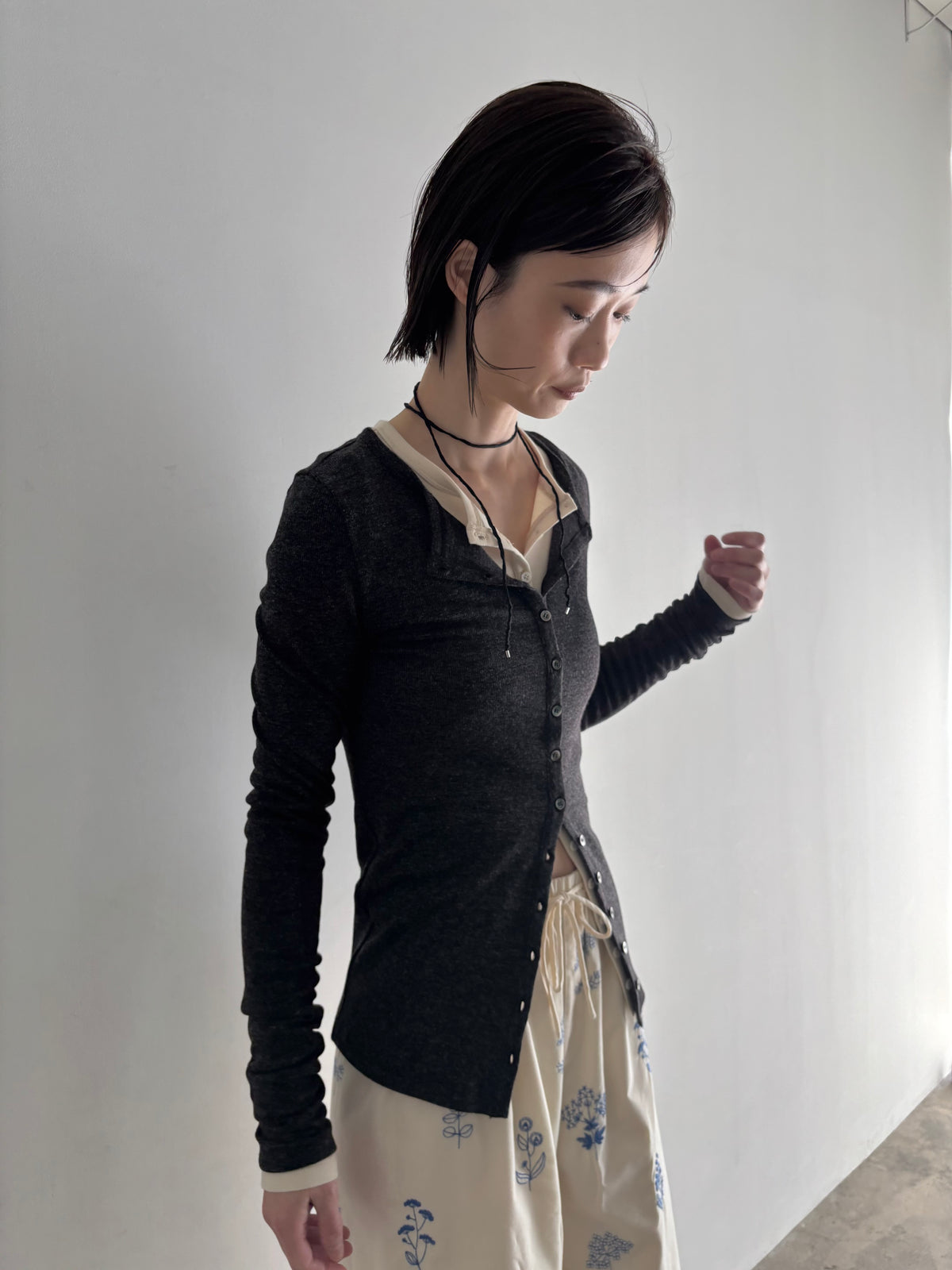 lib stretch cardigan