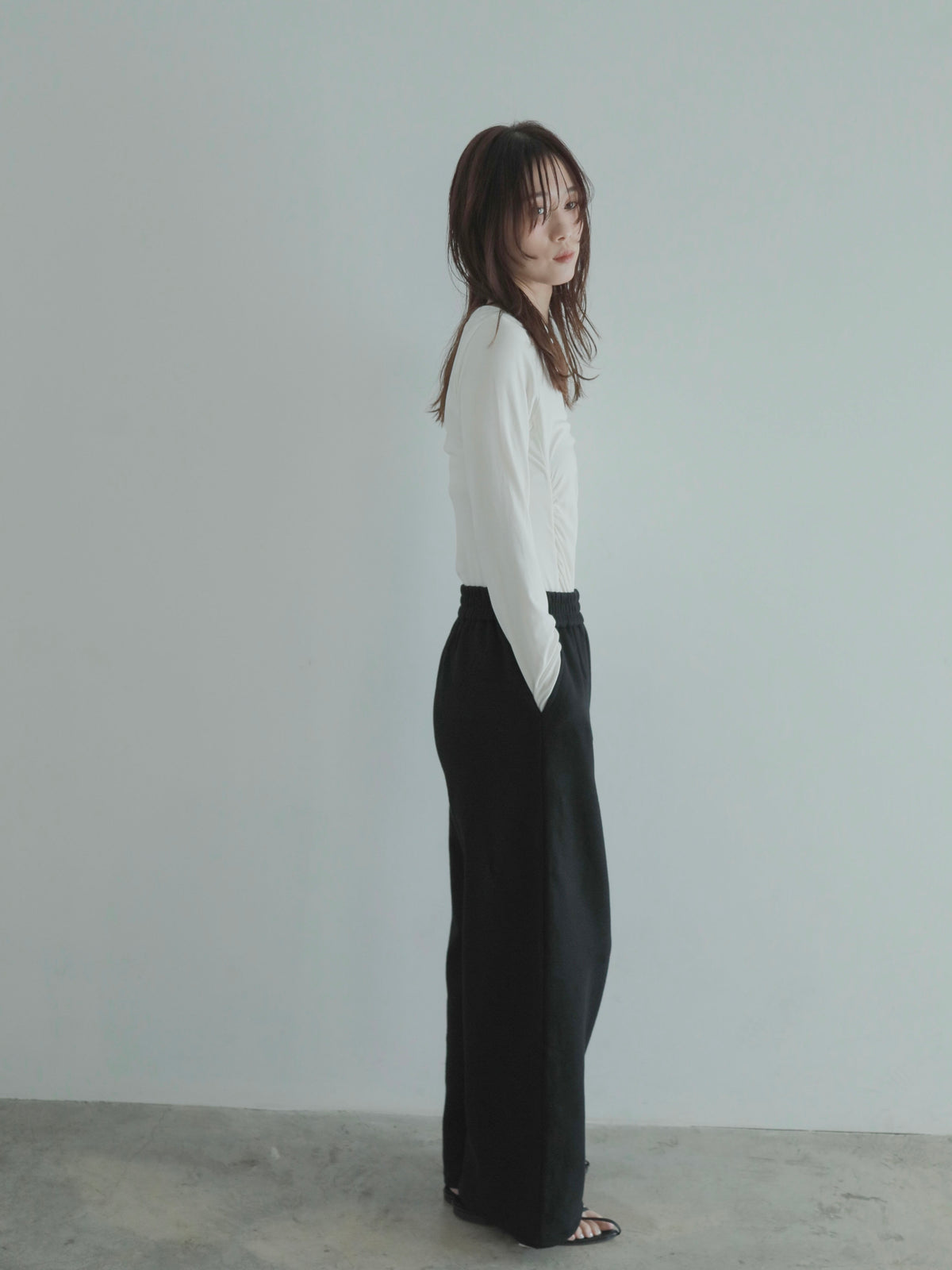 layered sweat pants