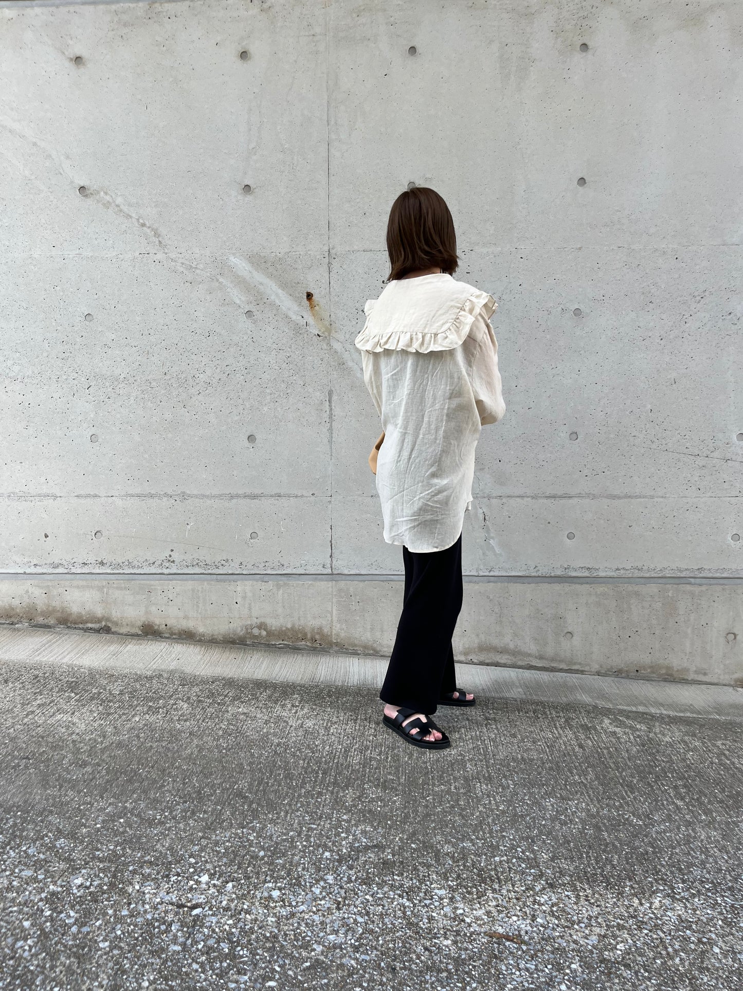 frill collar blouse