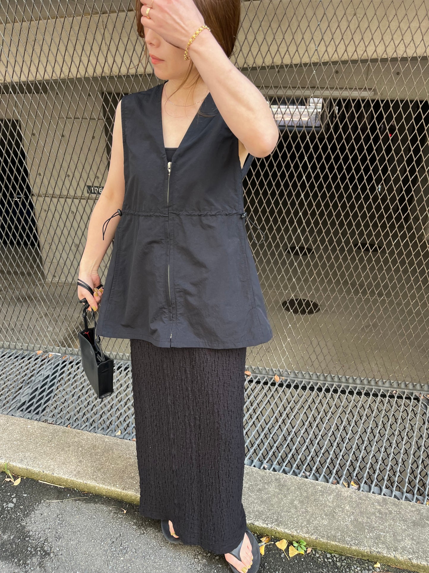 front zip nylon vest