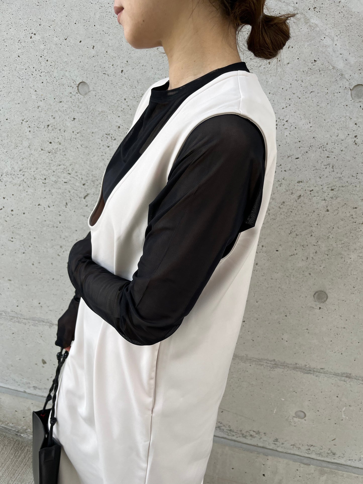 round neck long one-piece