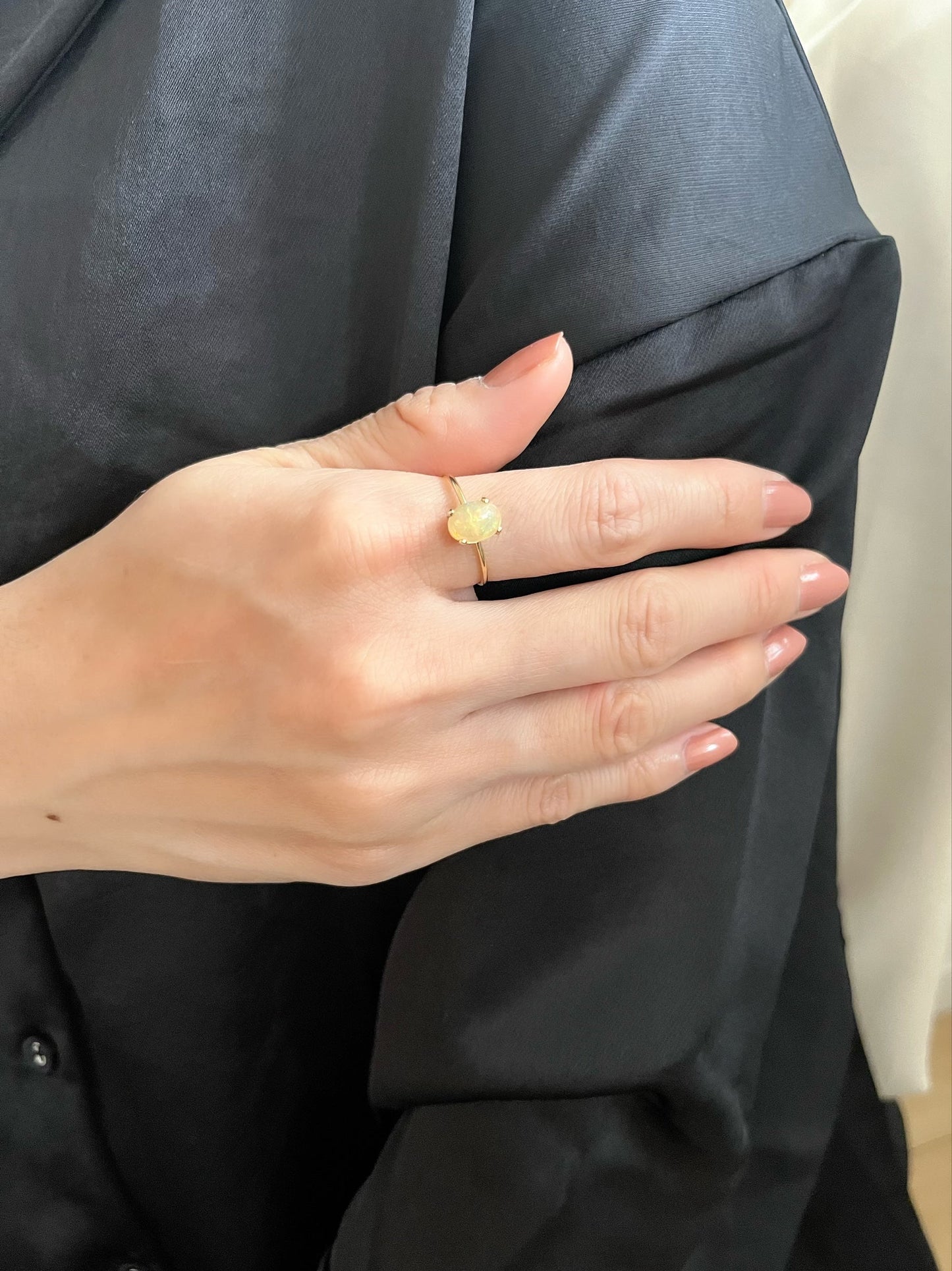 opal oval ring