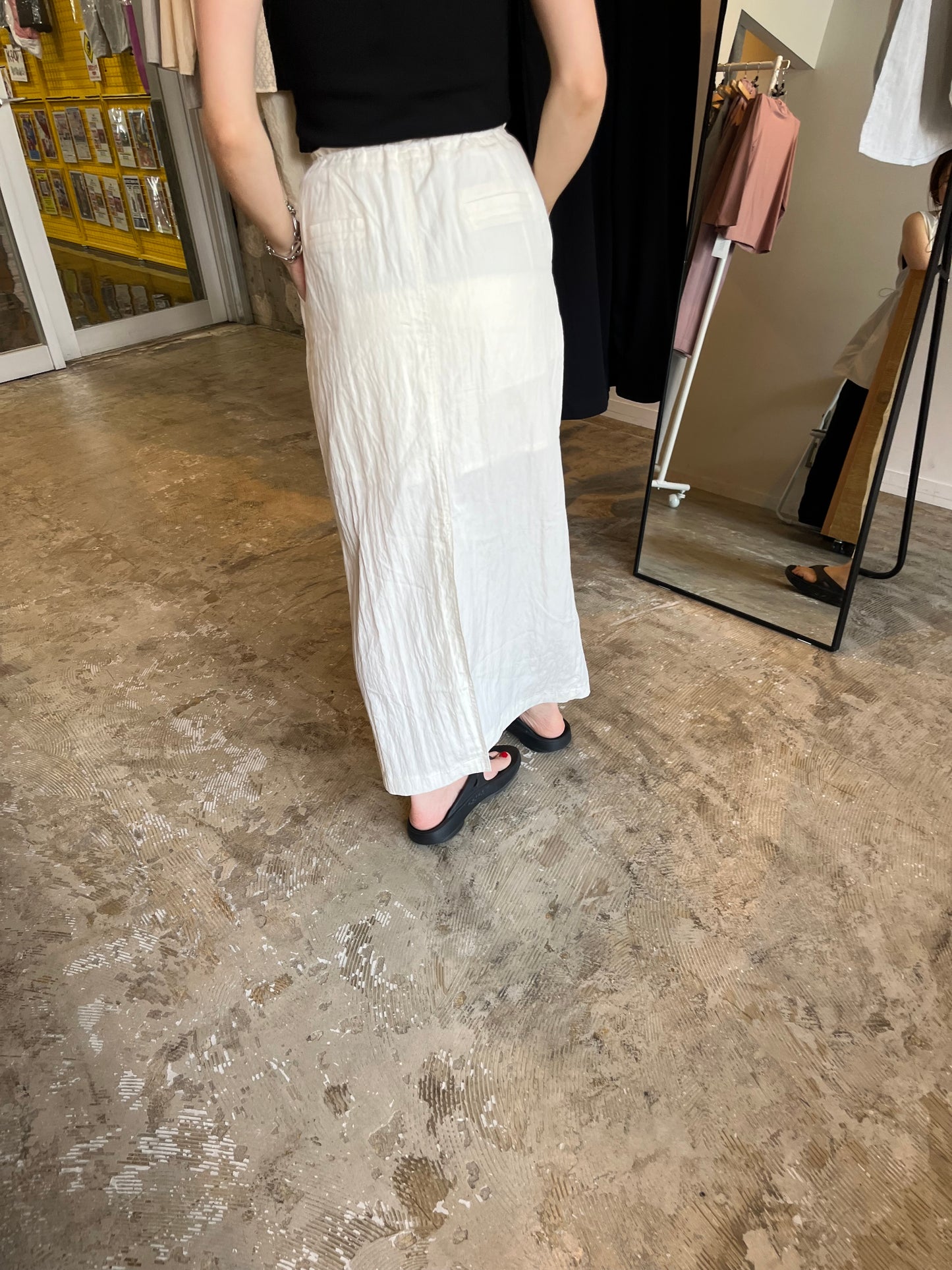 draw string nylon skirt