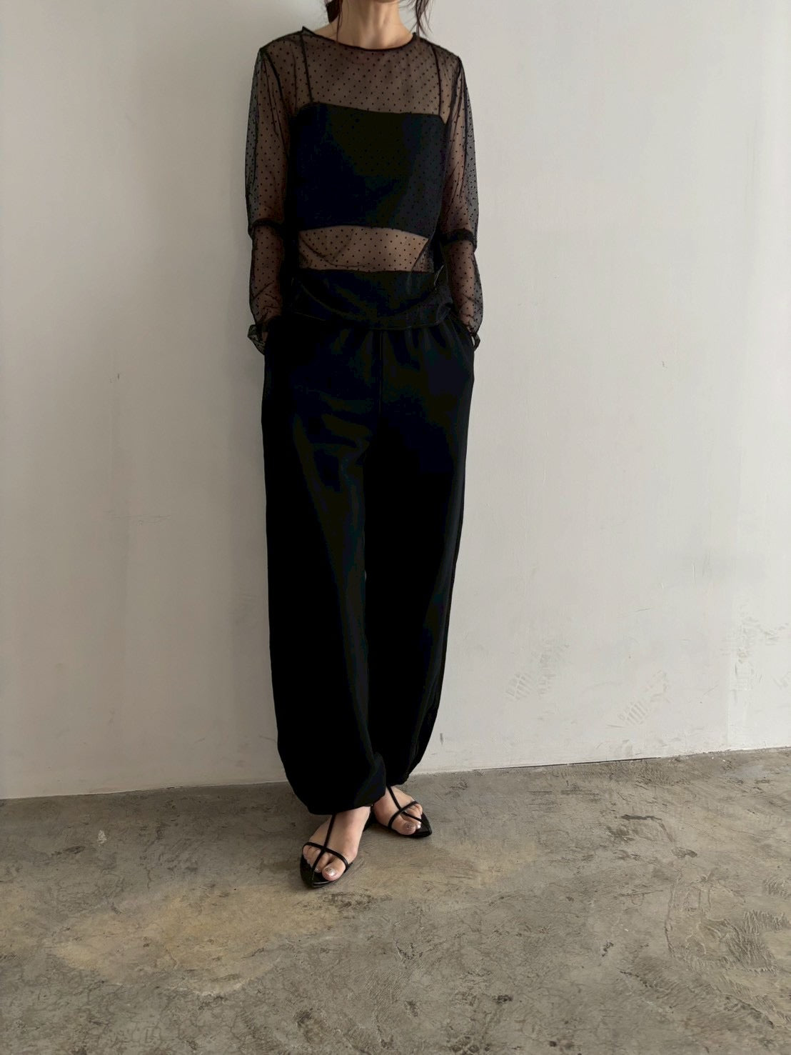 layered sweat pants