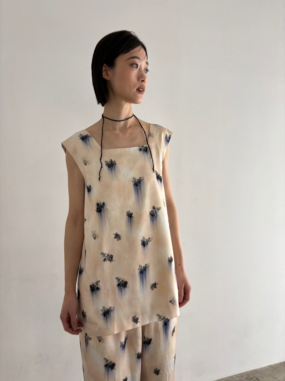 vintage flower square tops
