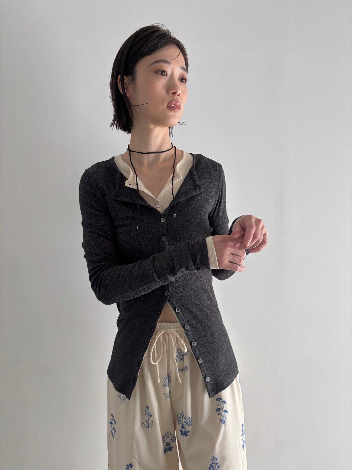 lib stretch cardigan