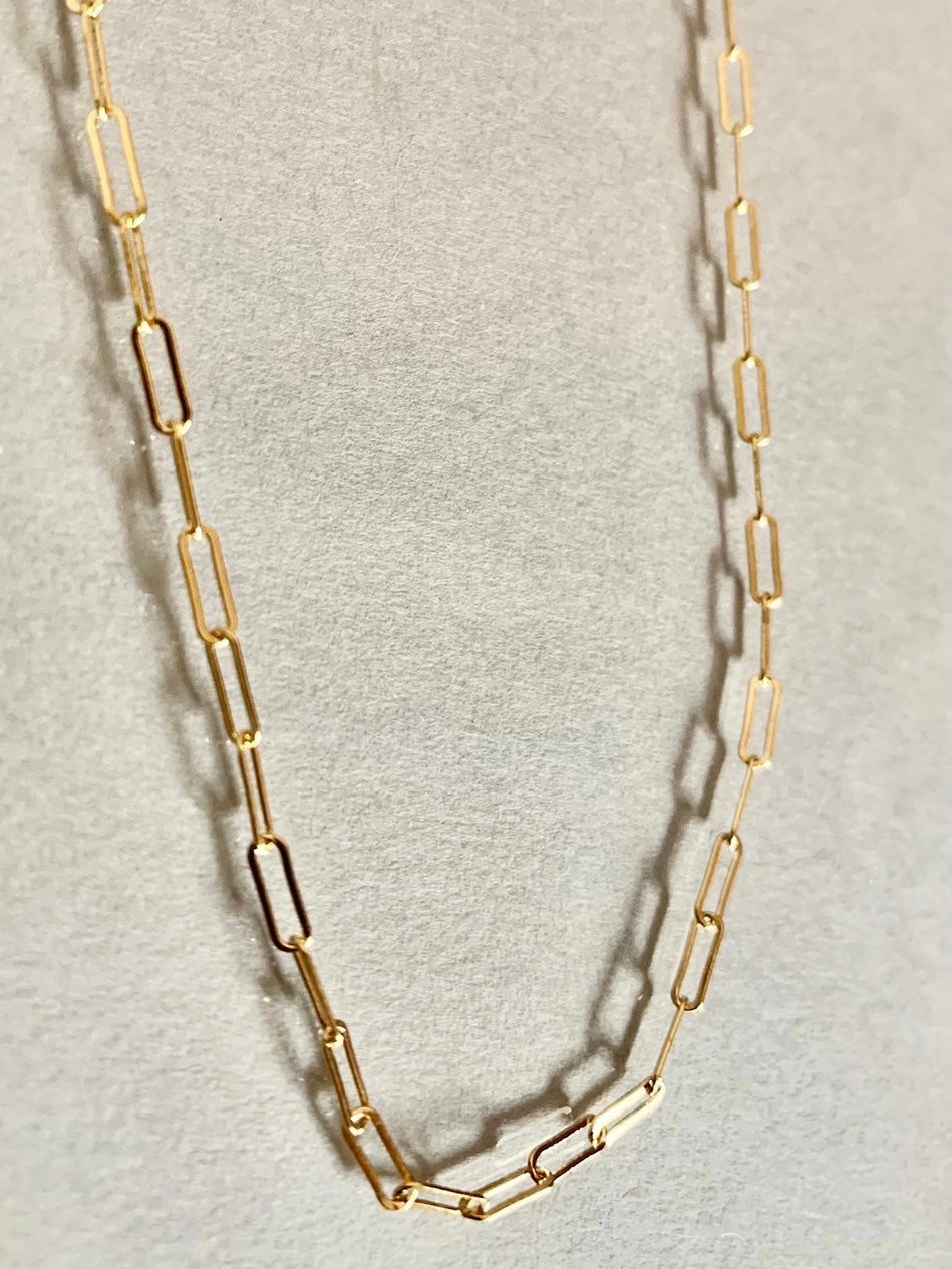 14kgf oval chain necklace