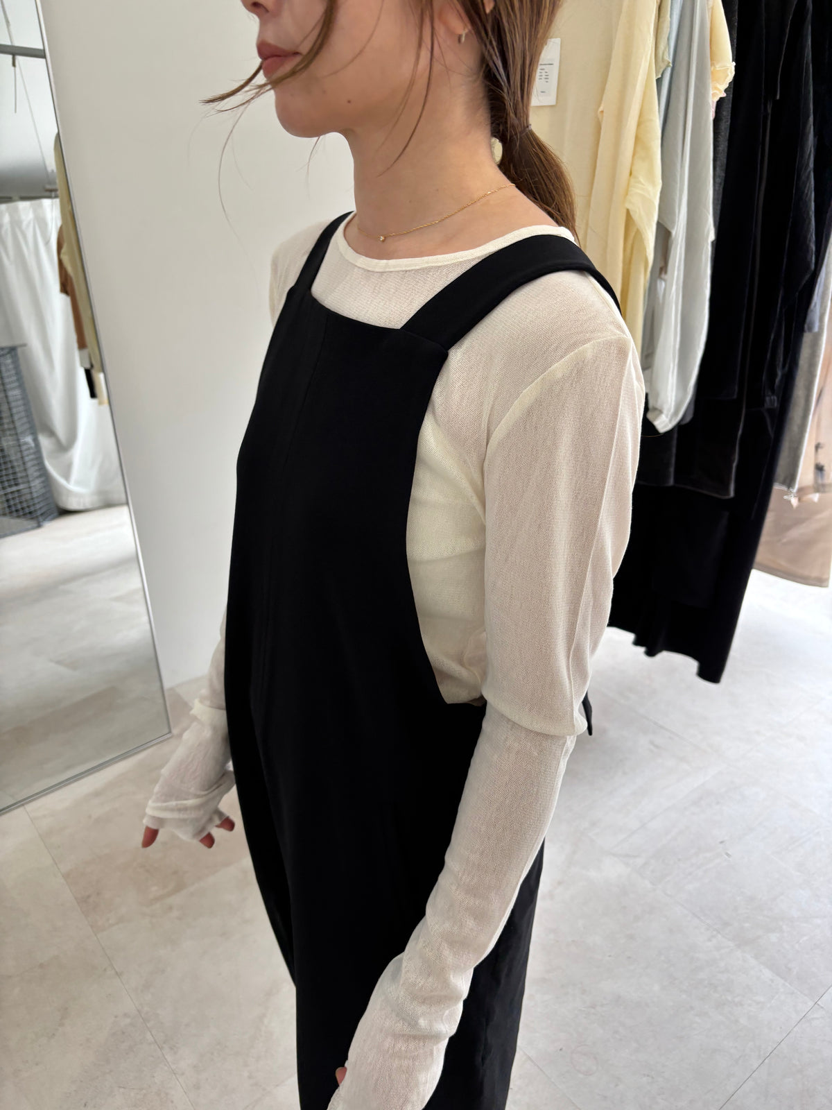 square neck salopette