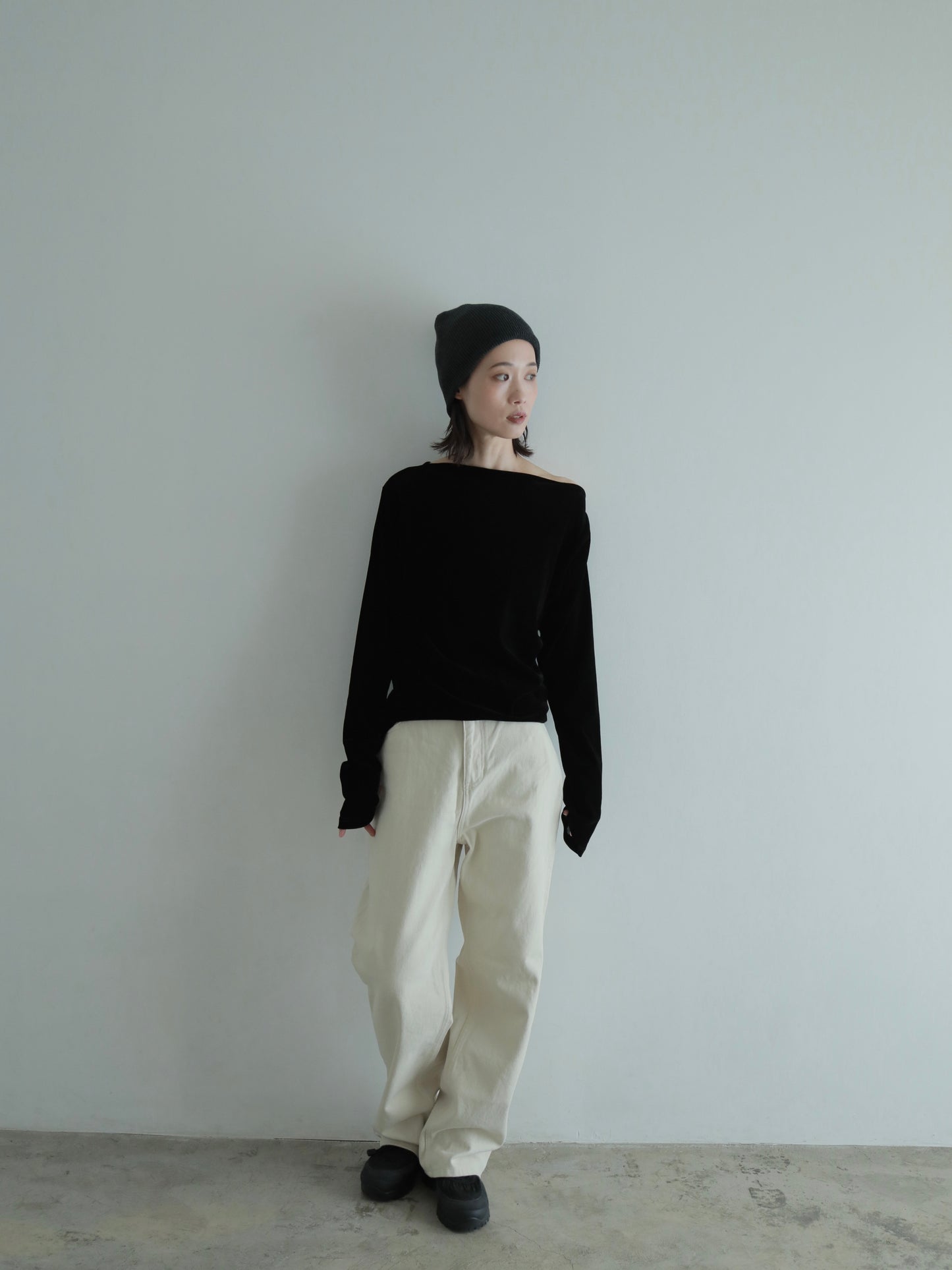 《pre order》 2way velours shoulder tops