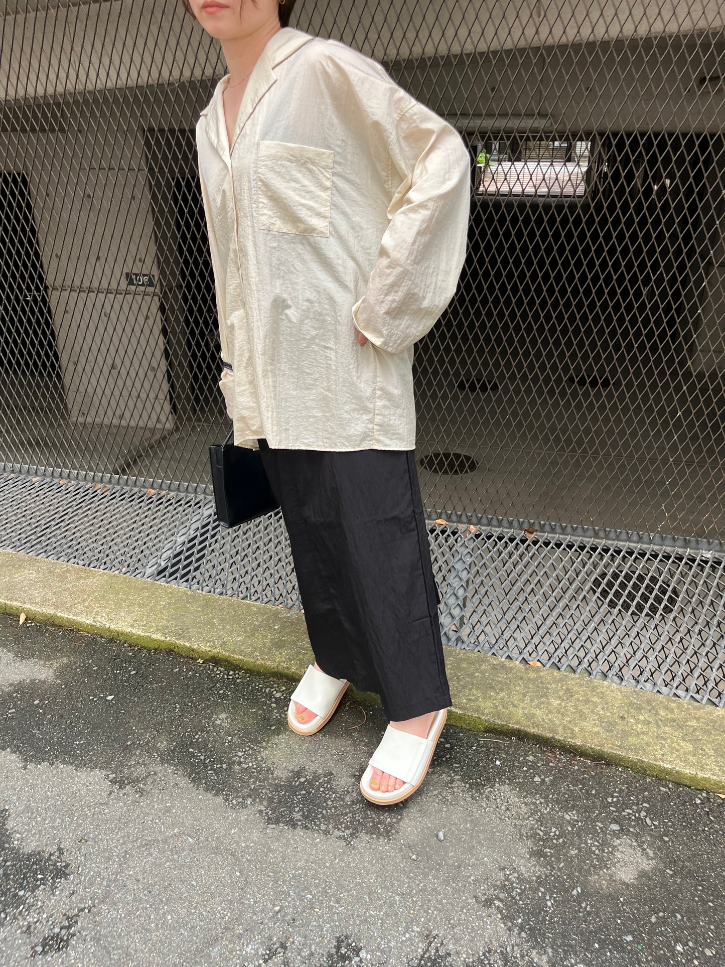 draw string nylon skirt