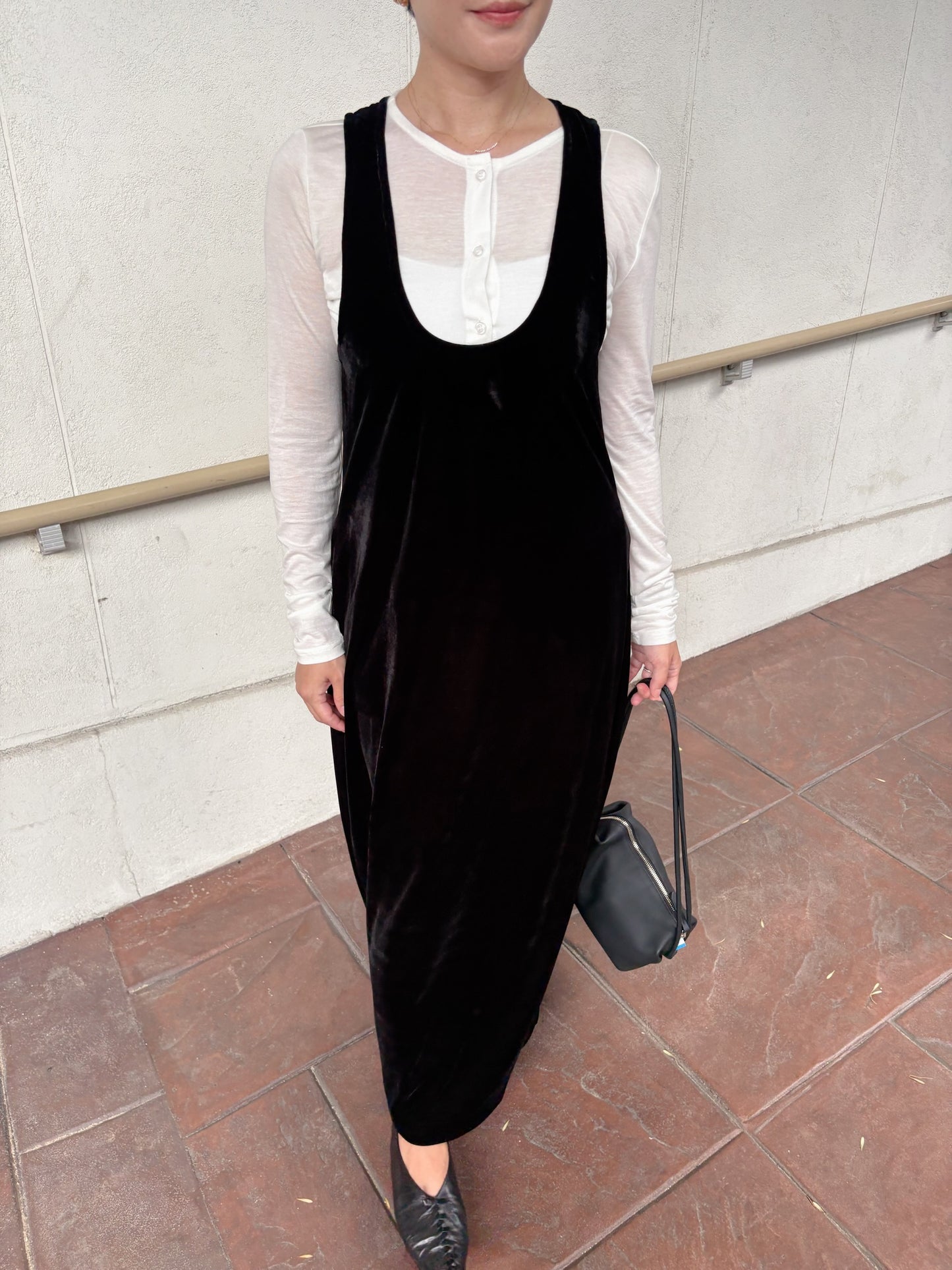 uneck velours one-piece　　