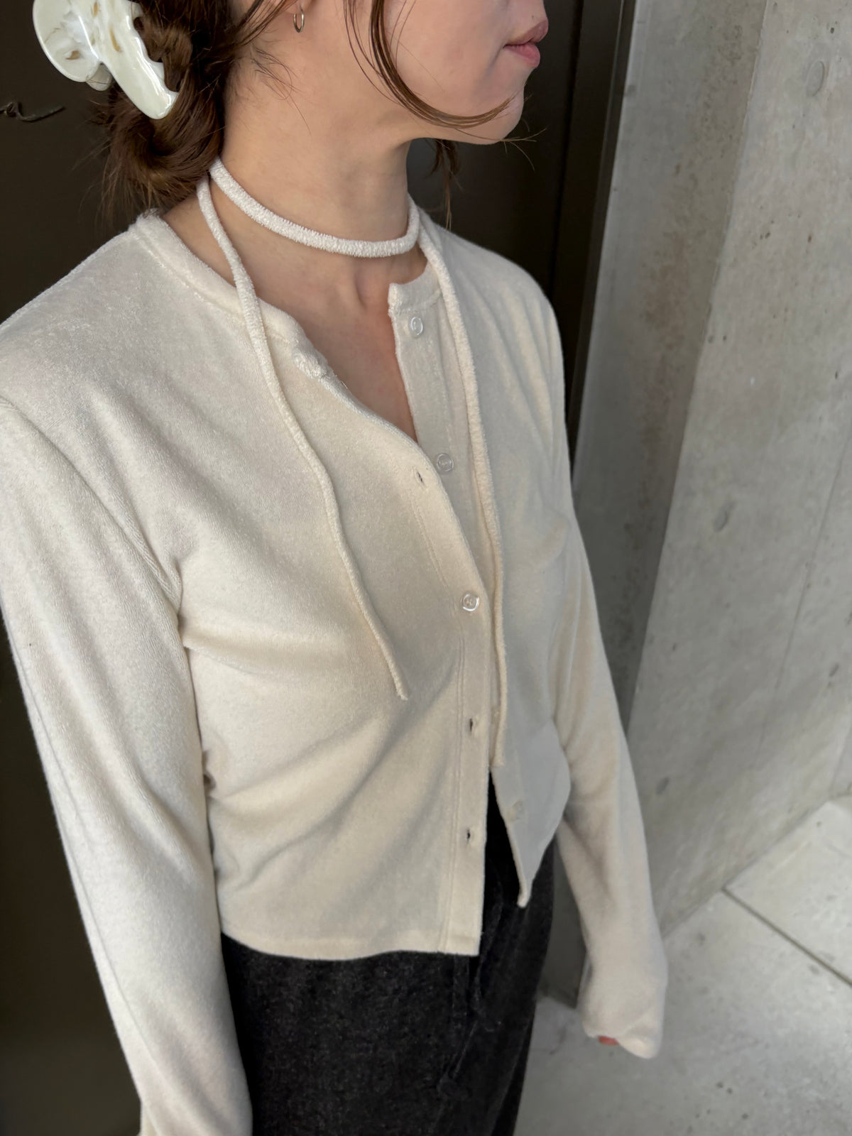 pile cardigan　