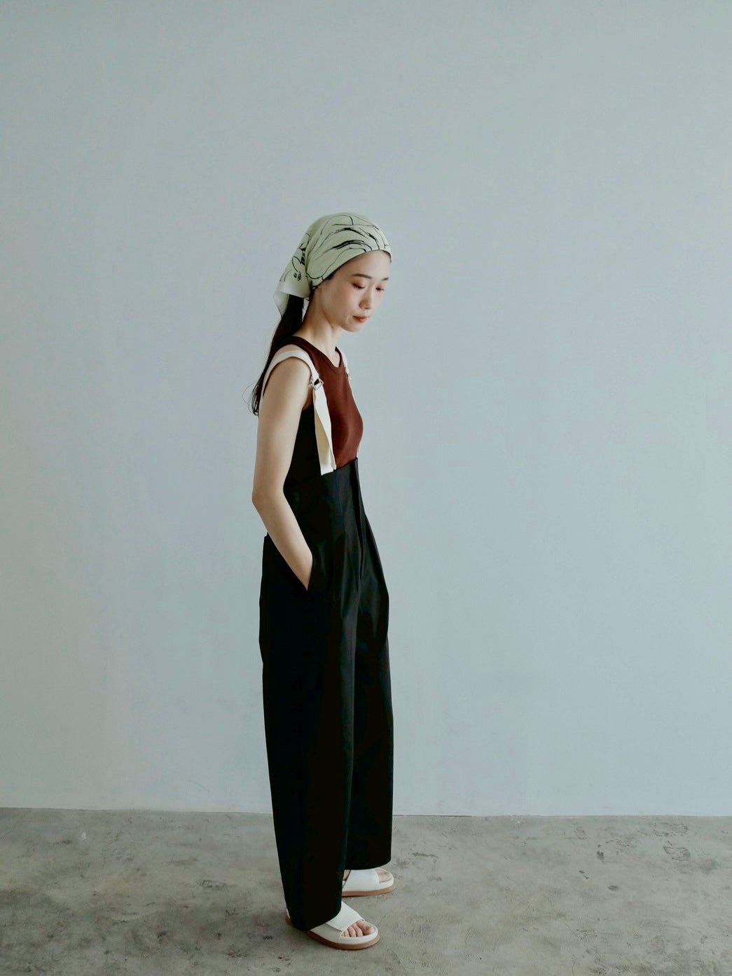 suspender wide pants