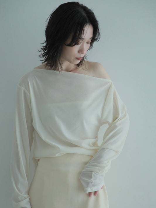 《pre order》 2way velours shoulder tops