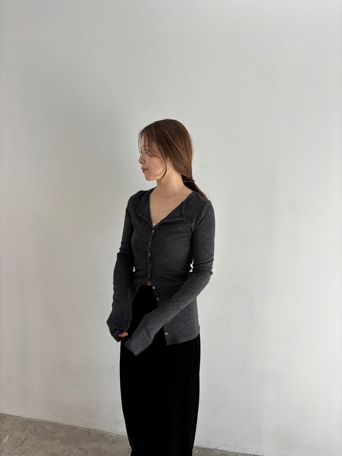 lib stretch cardigan