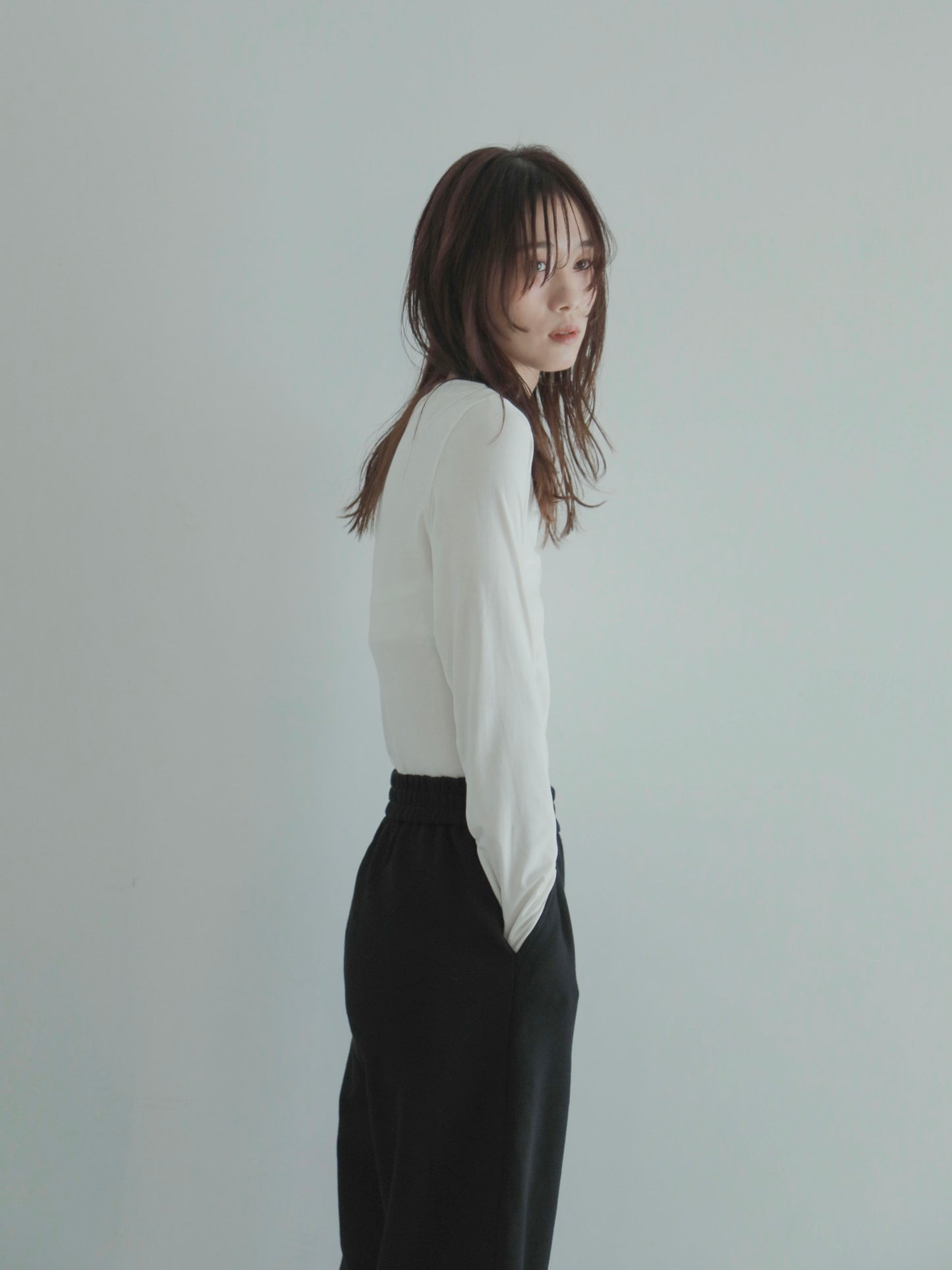 2wayshoulder slit tops