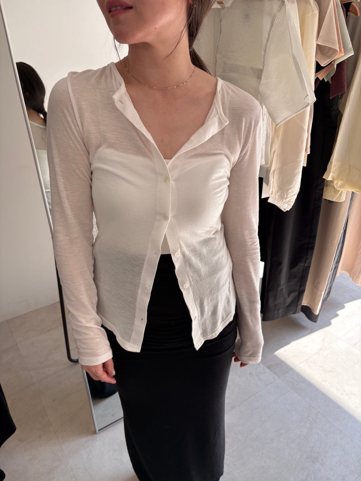 sheer soft cardigan　　