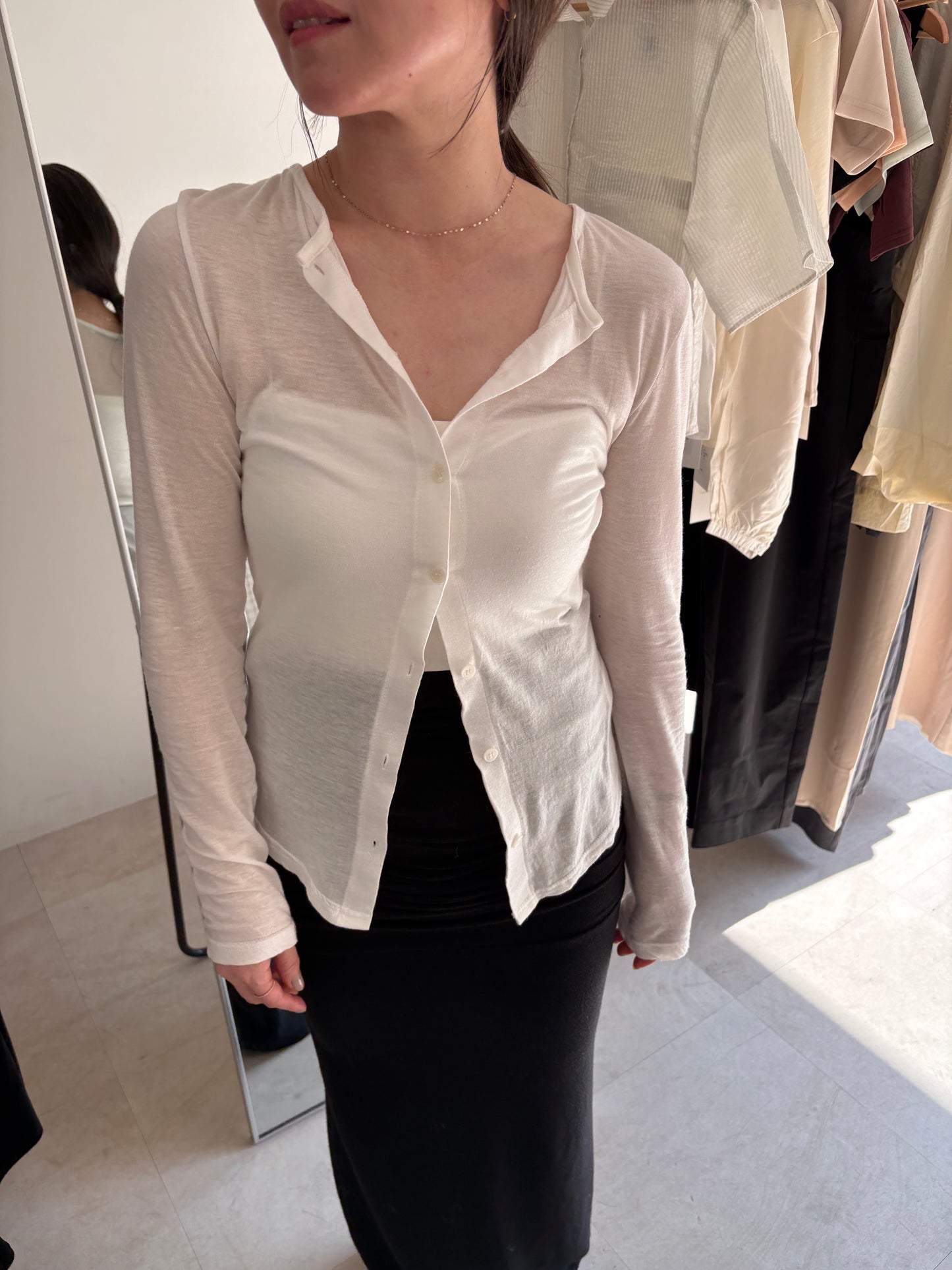 sheer soft cardigan　　
