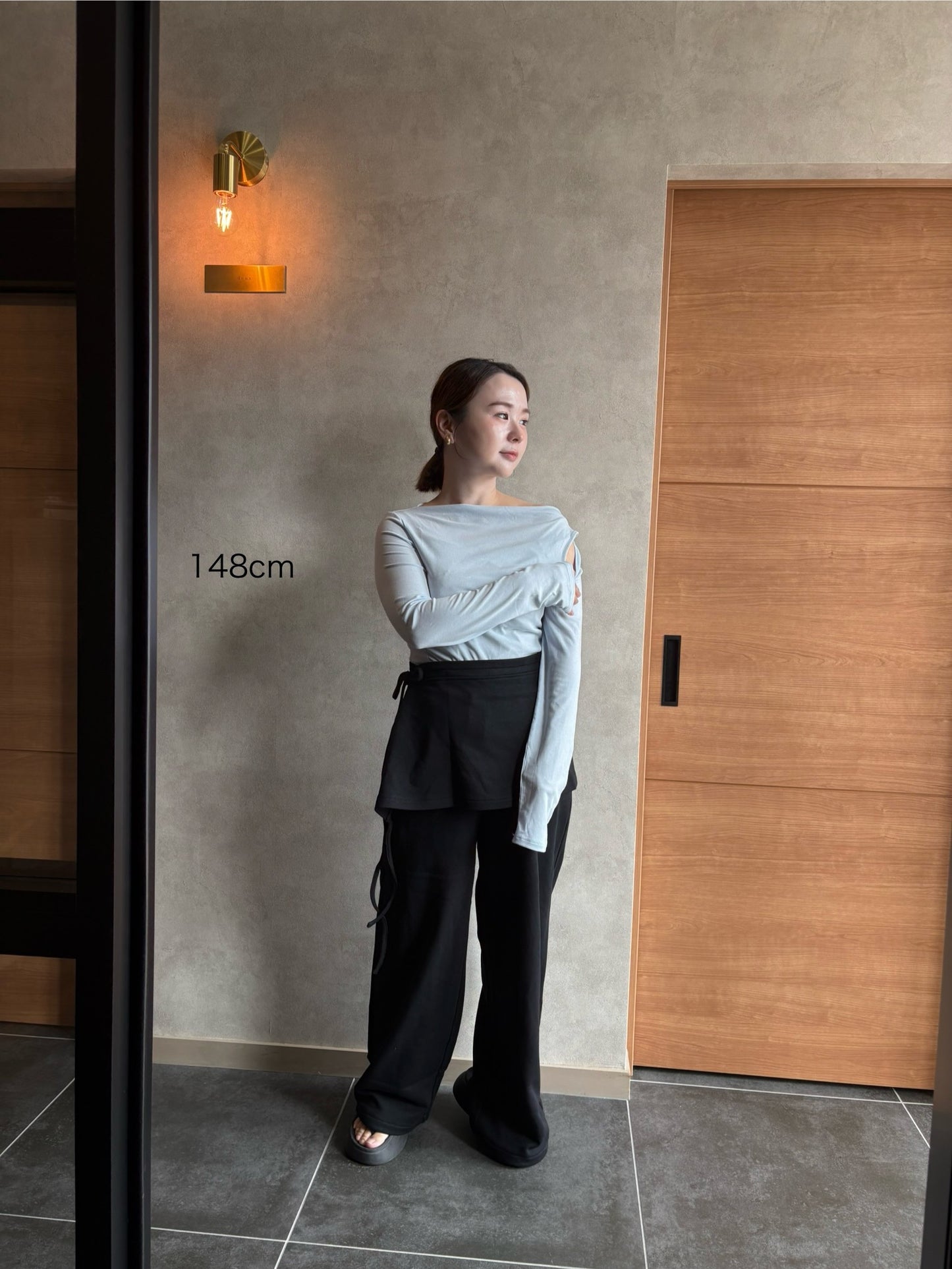 layered sweat pants
