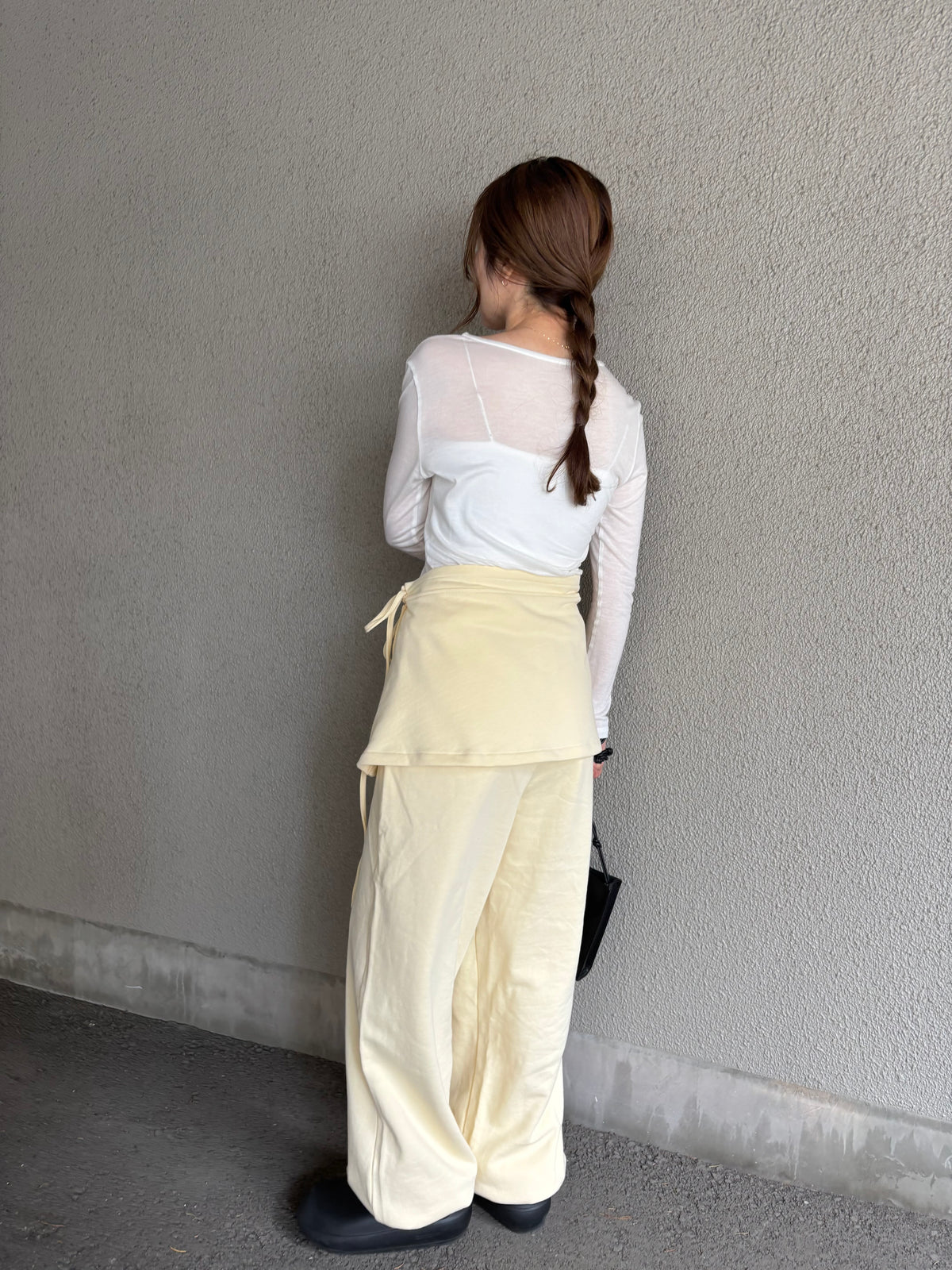 layered sweat pants　　