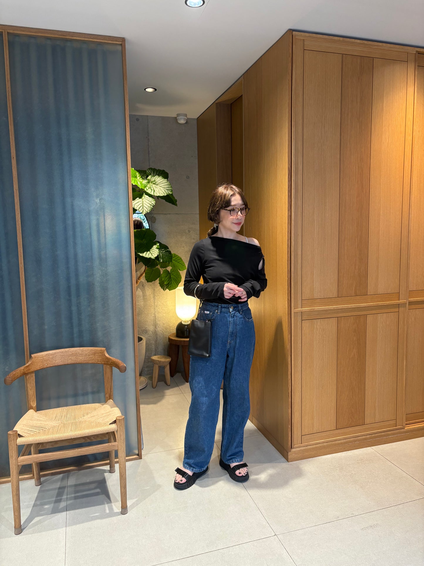 2wayshoulder slit tops