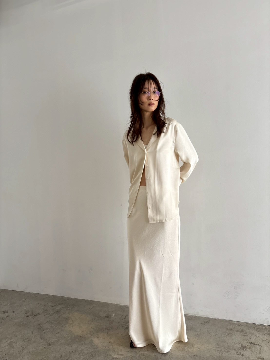 satin long skirt　　　　　　　　　　　