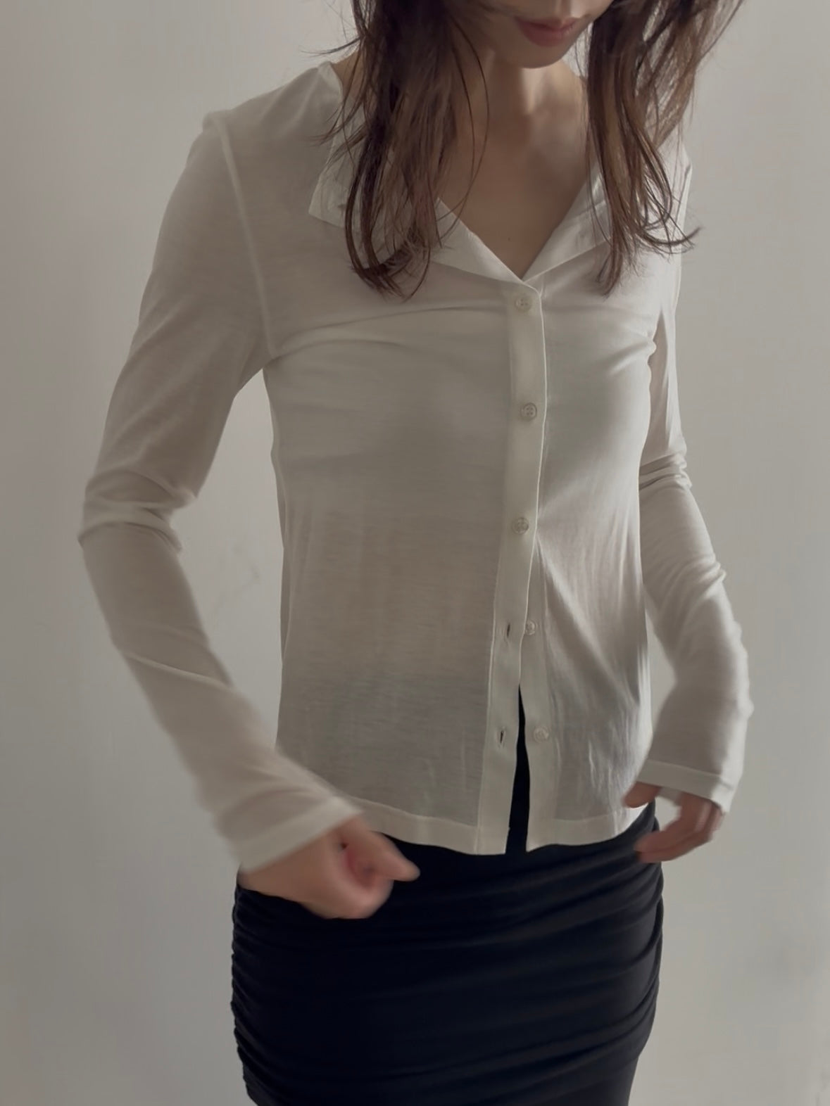 sheer soft cardigan　　
