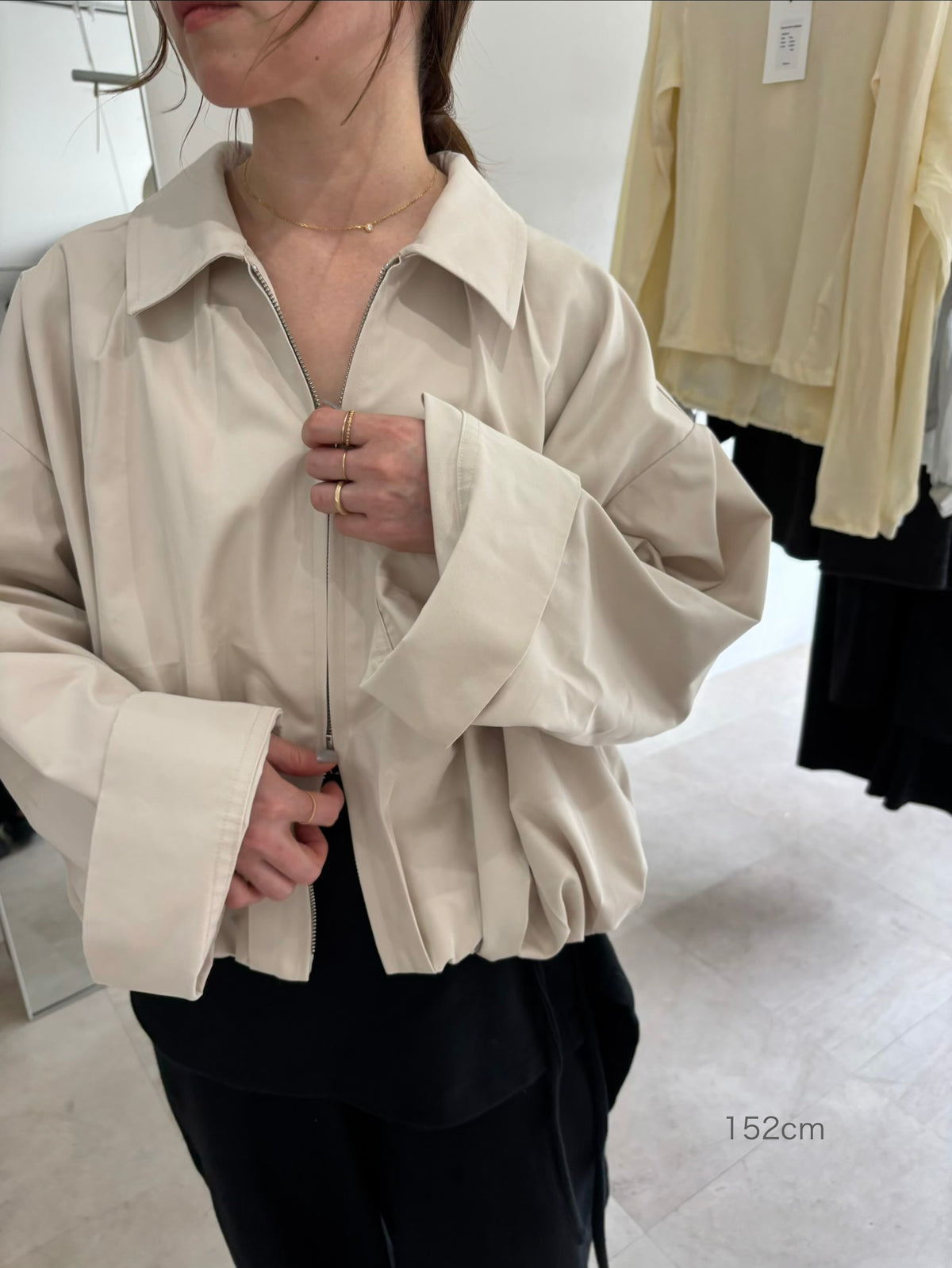 zipup balloon blouson