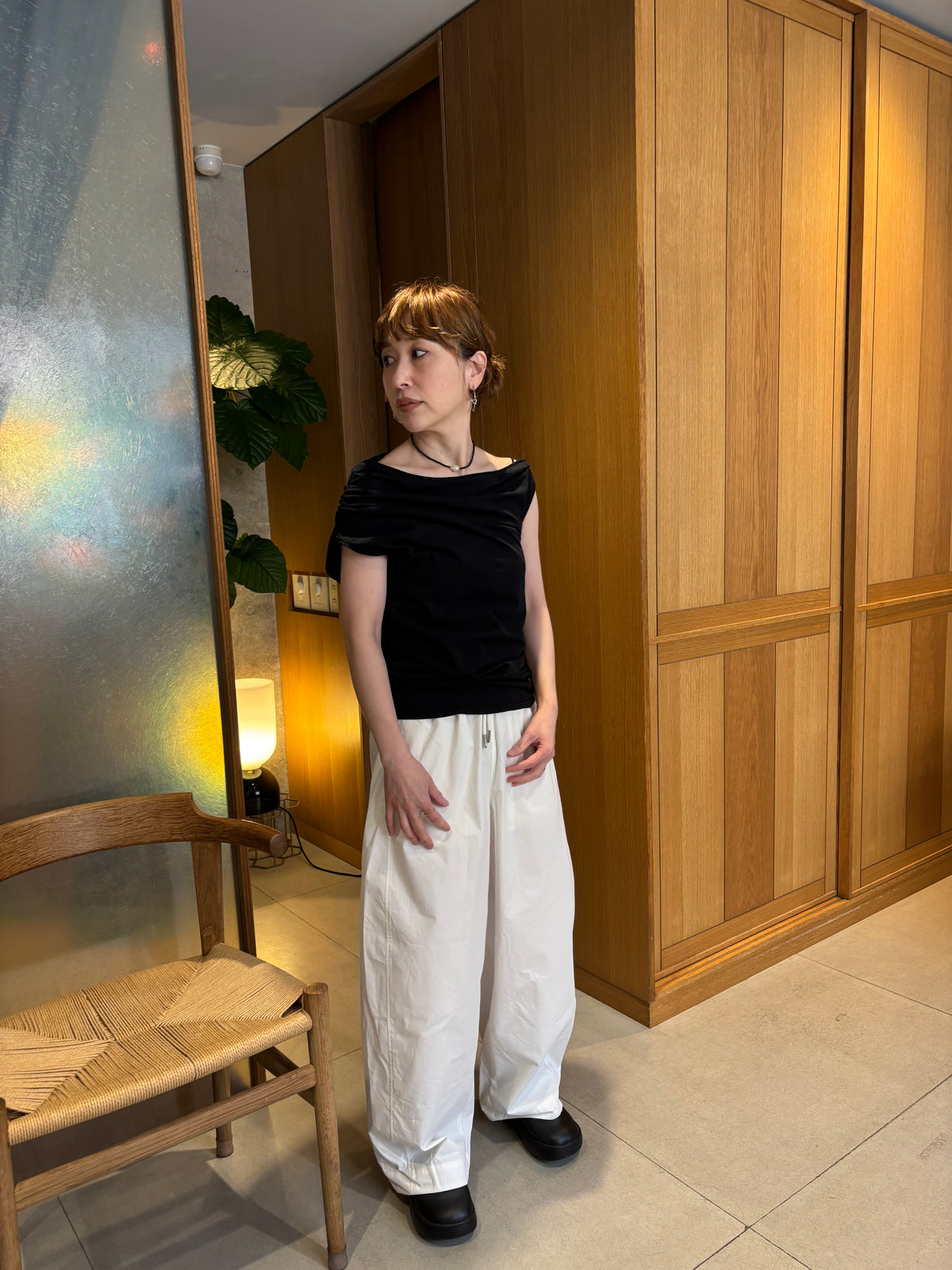 barrel leg pants　　