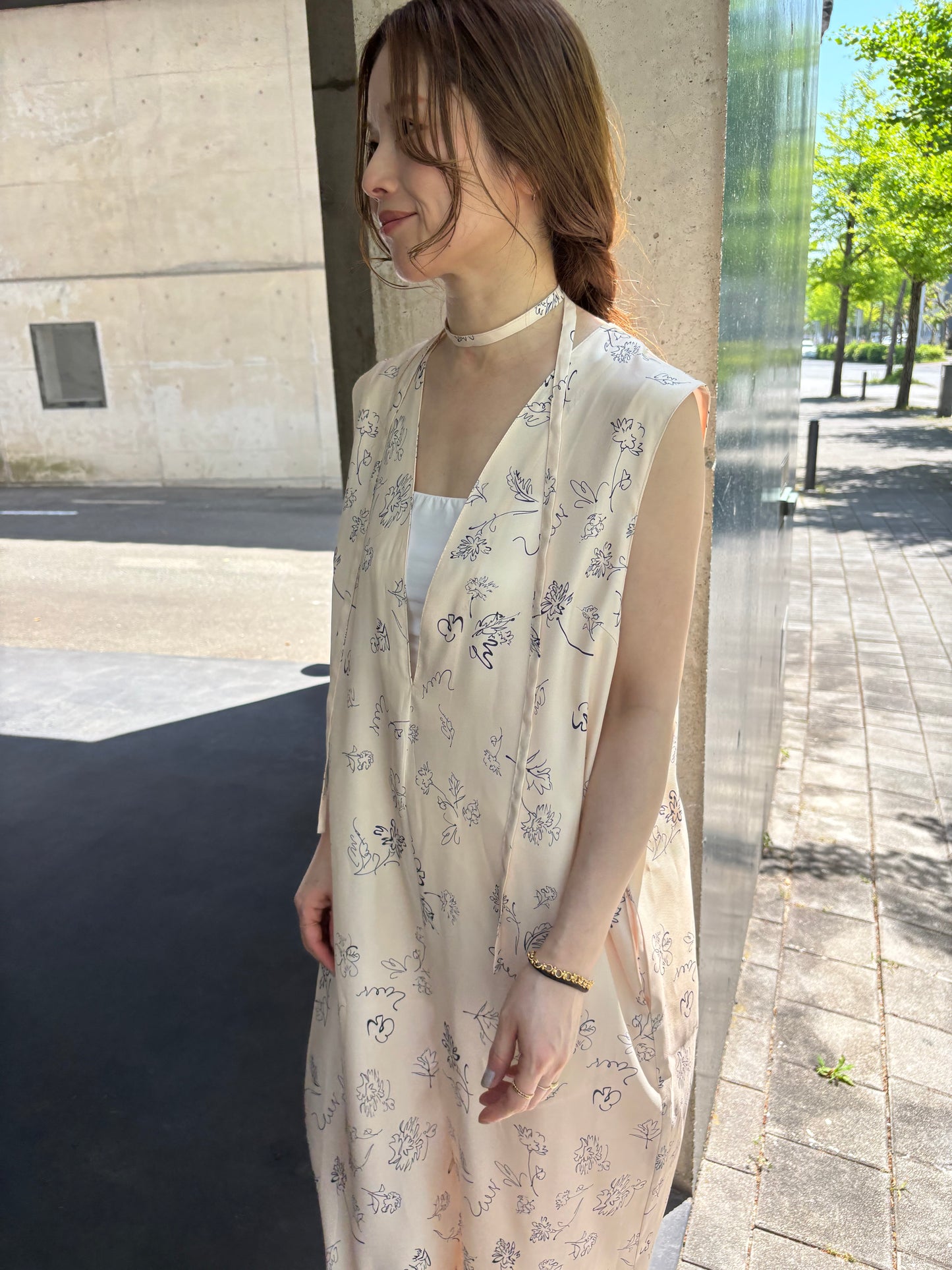 flower vneck all-in-one　　　