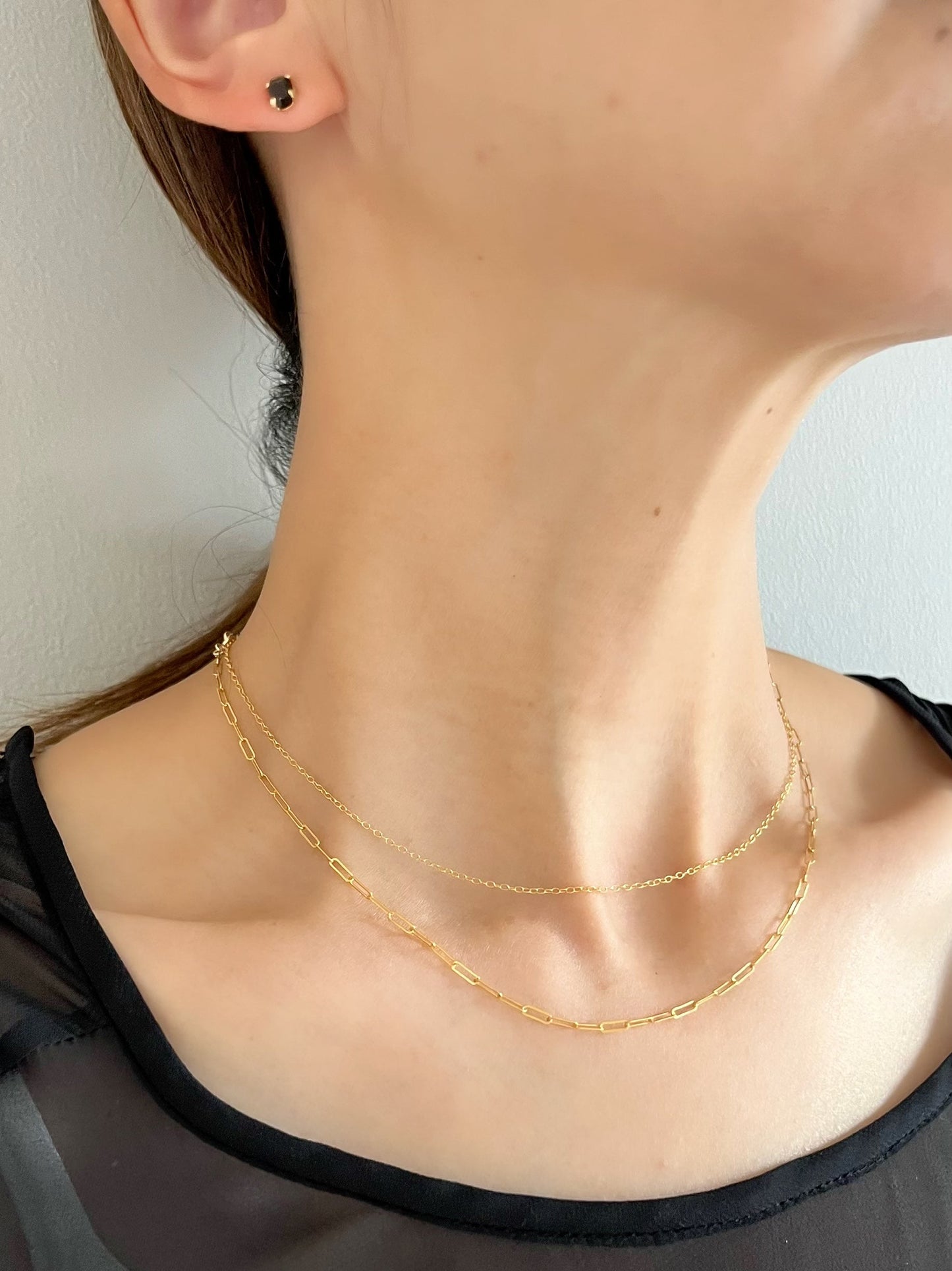 14kgf skin chain necklace