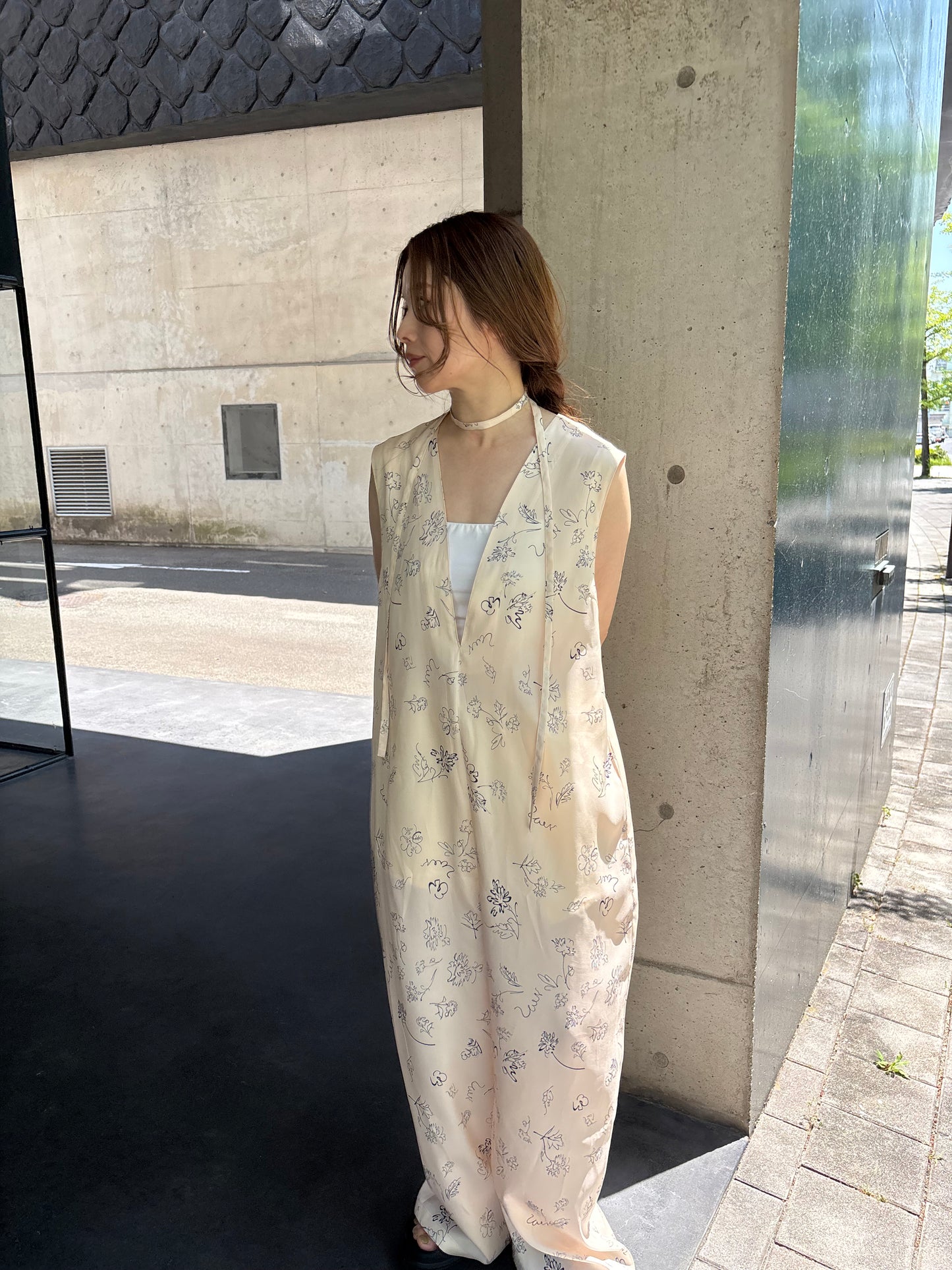 flower vneck all-in-one　　　