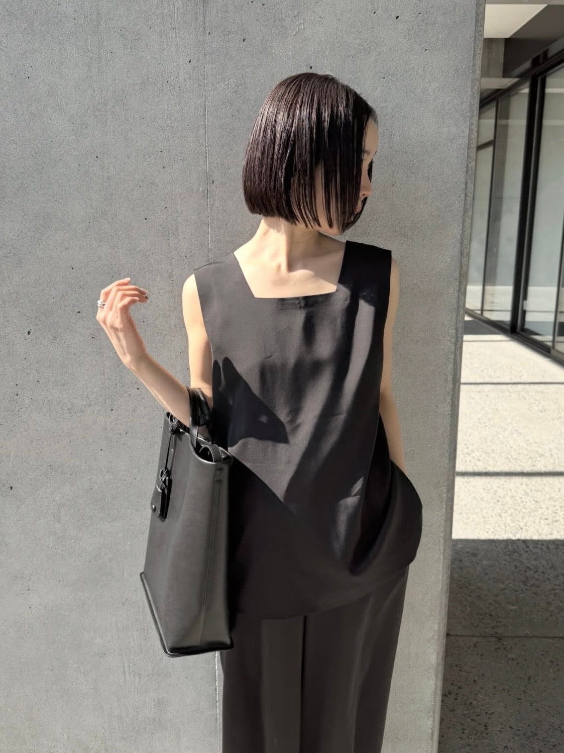 satin square tops　　
