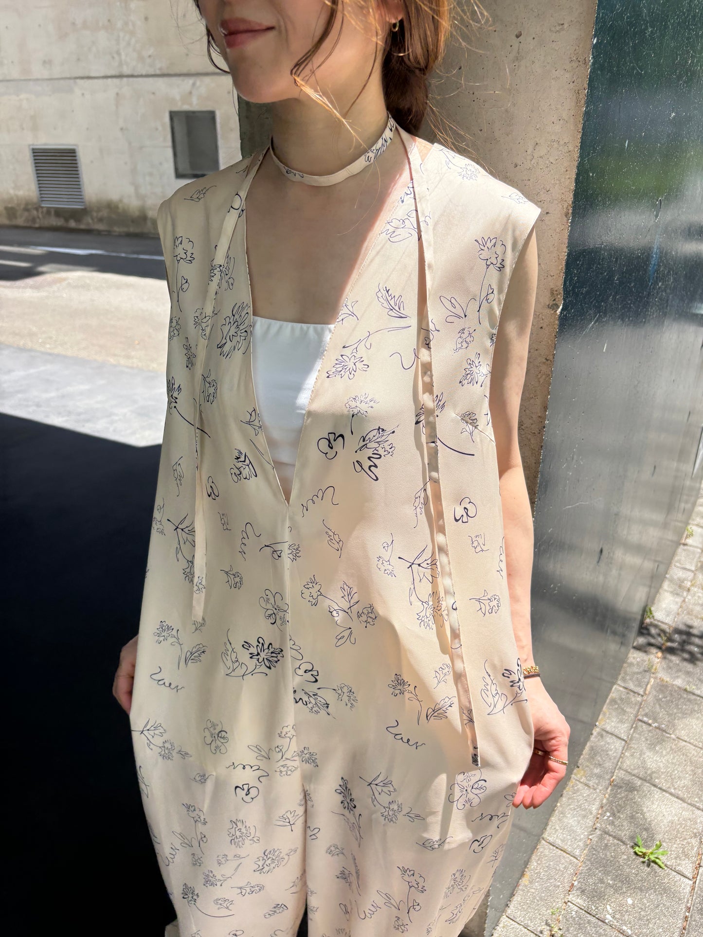 flower vneck all-in-one　　　