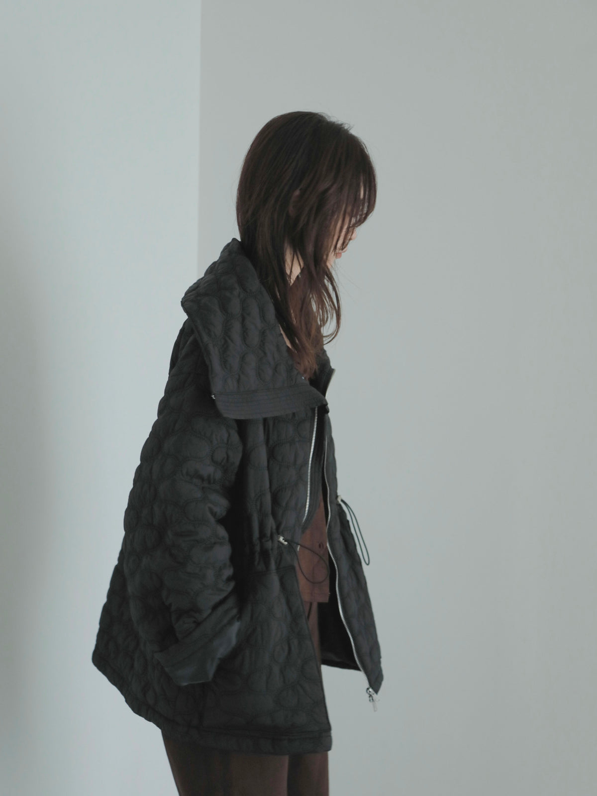 《再販》big collar quilting jacket