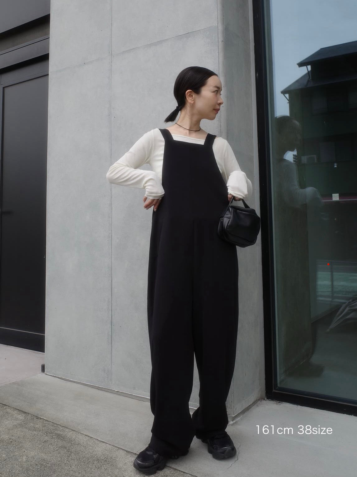 square neck salopette　　